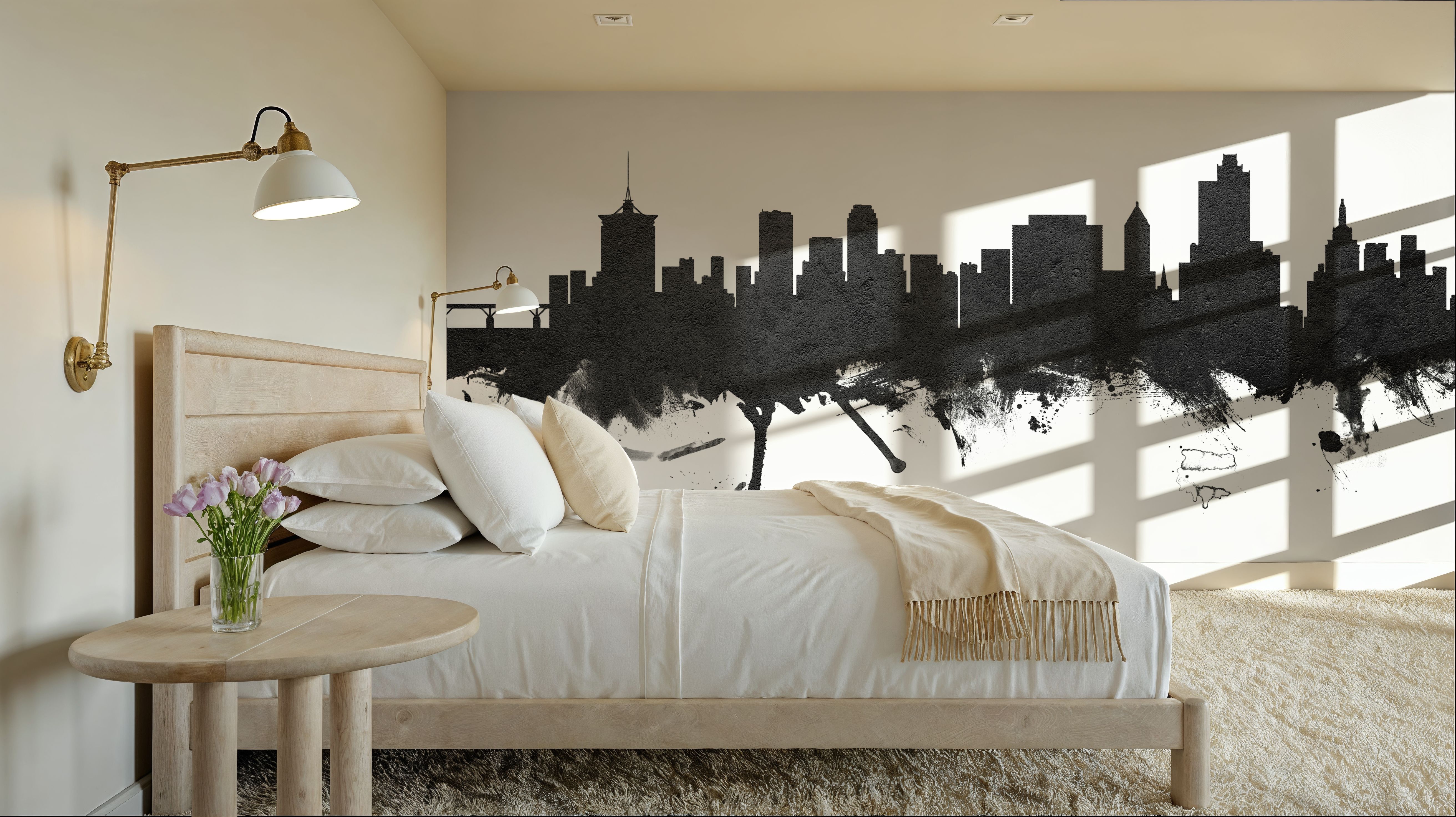 Tulsa Oklahoma Skyline Black & White 