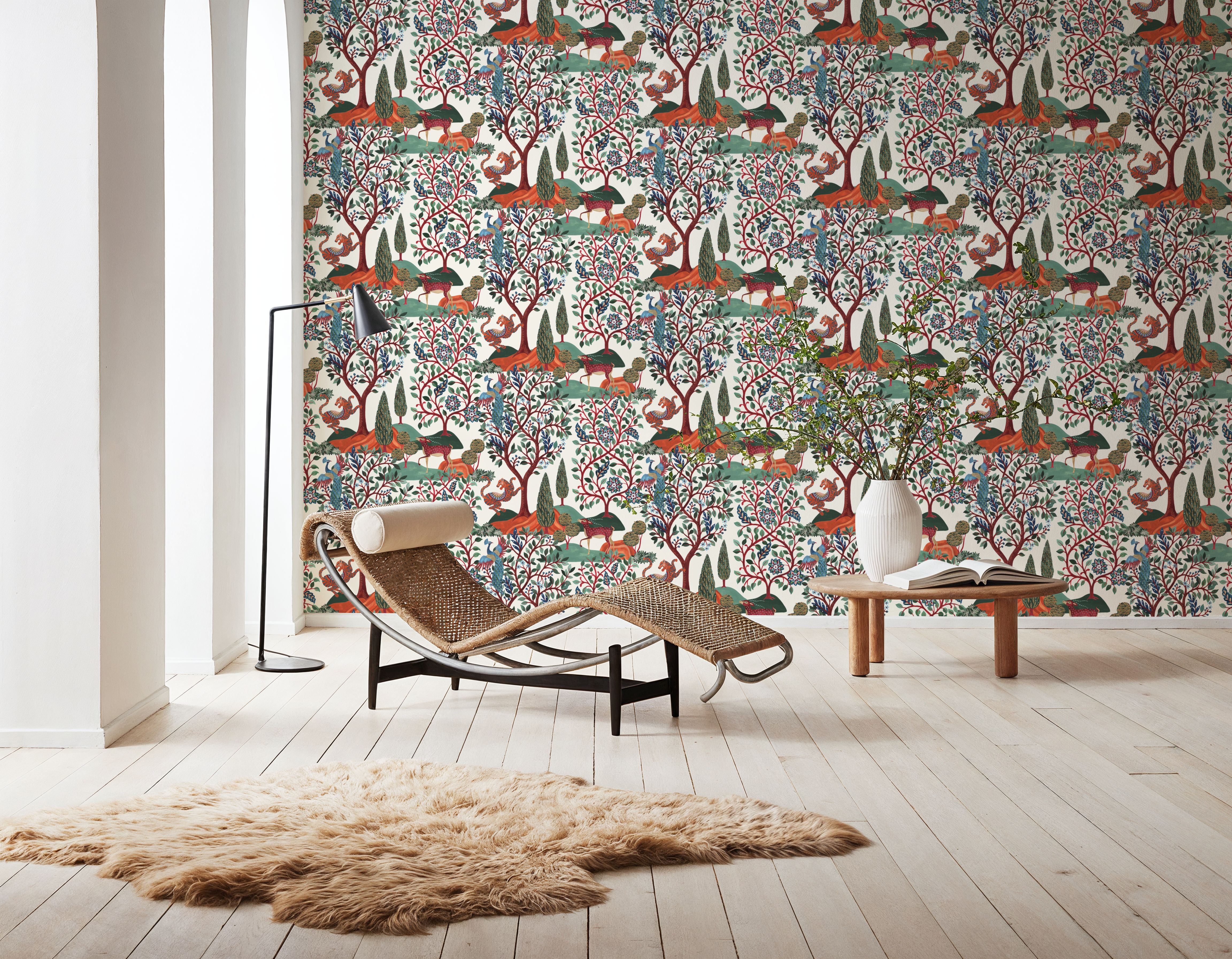 Garden of Myth and Memory Pattern, White