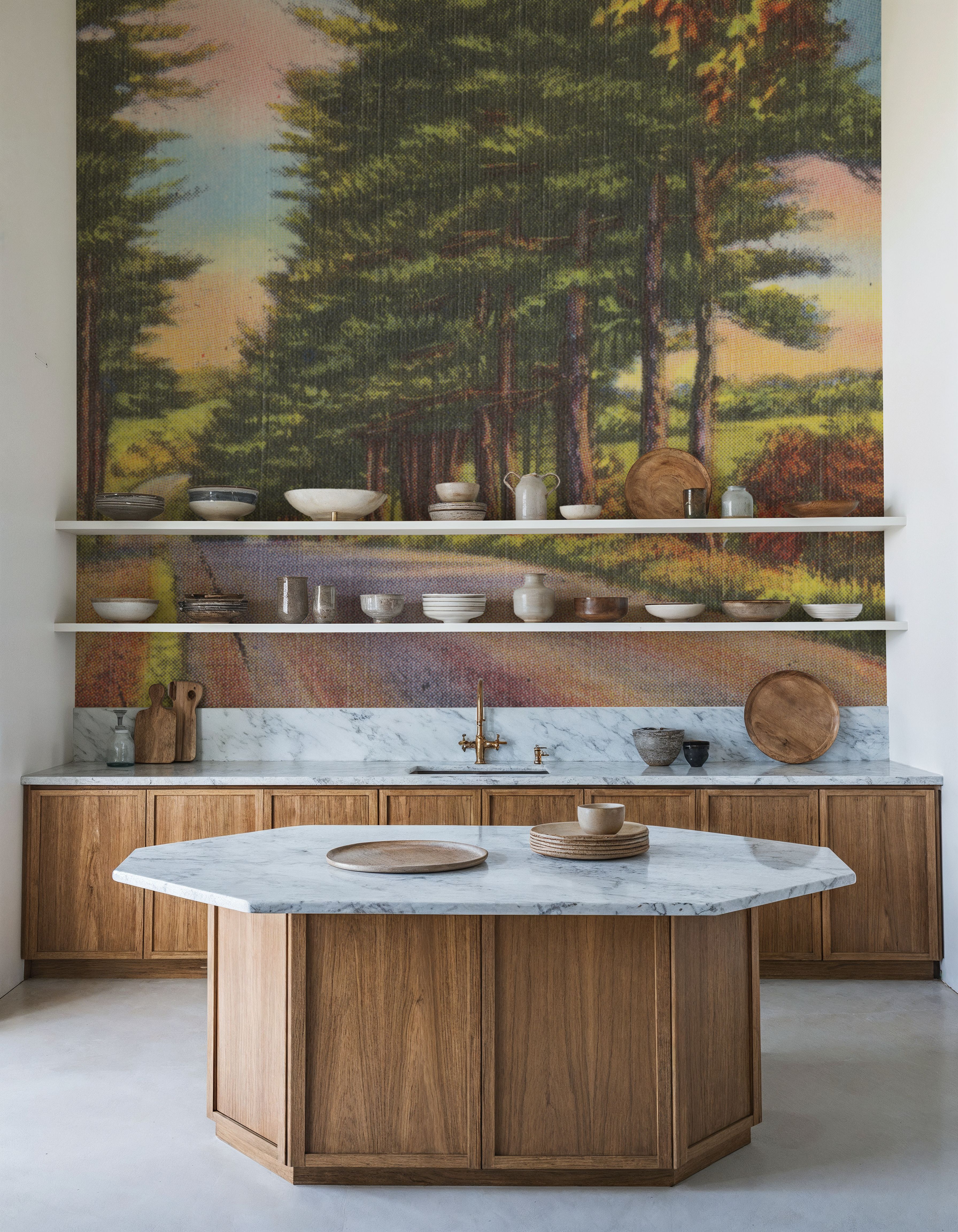 Along the Trees - Screenprint Postcard