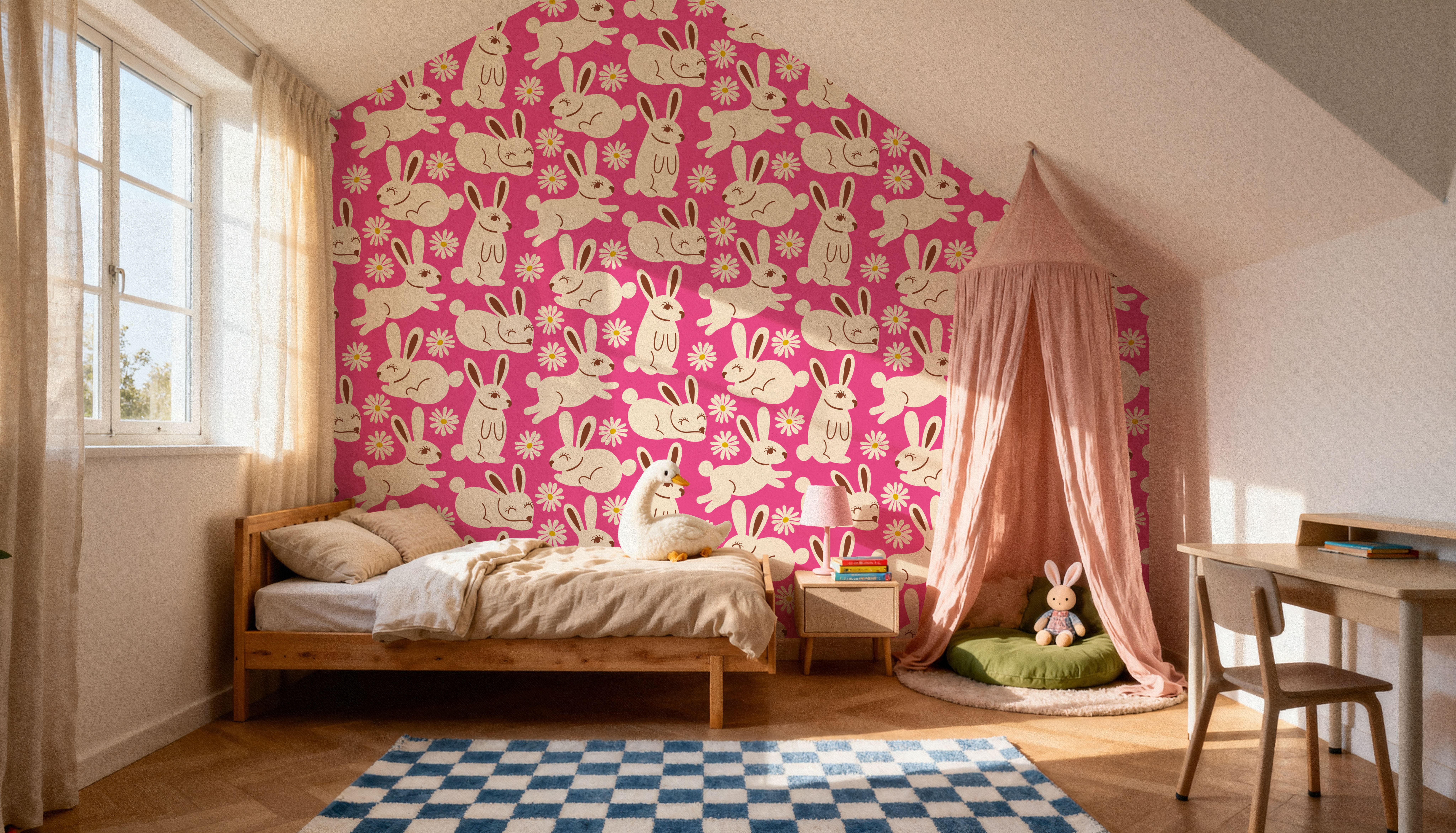 Blissful Bunnies, Neon Pink