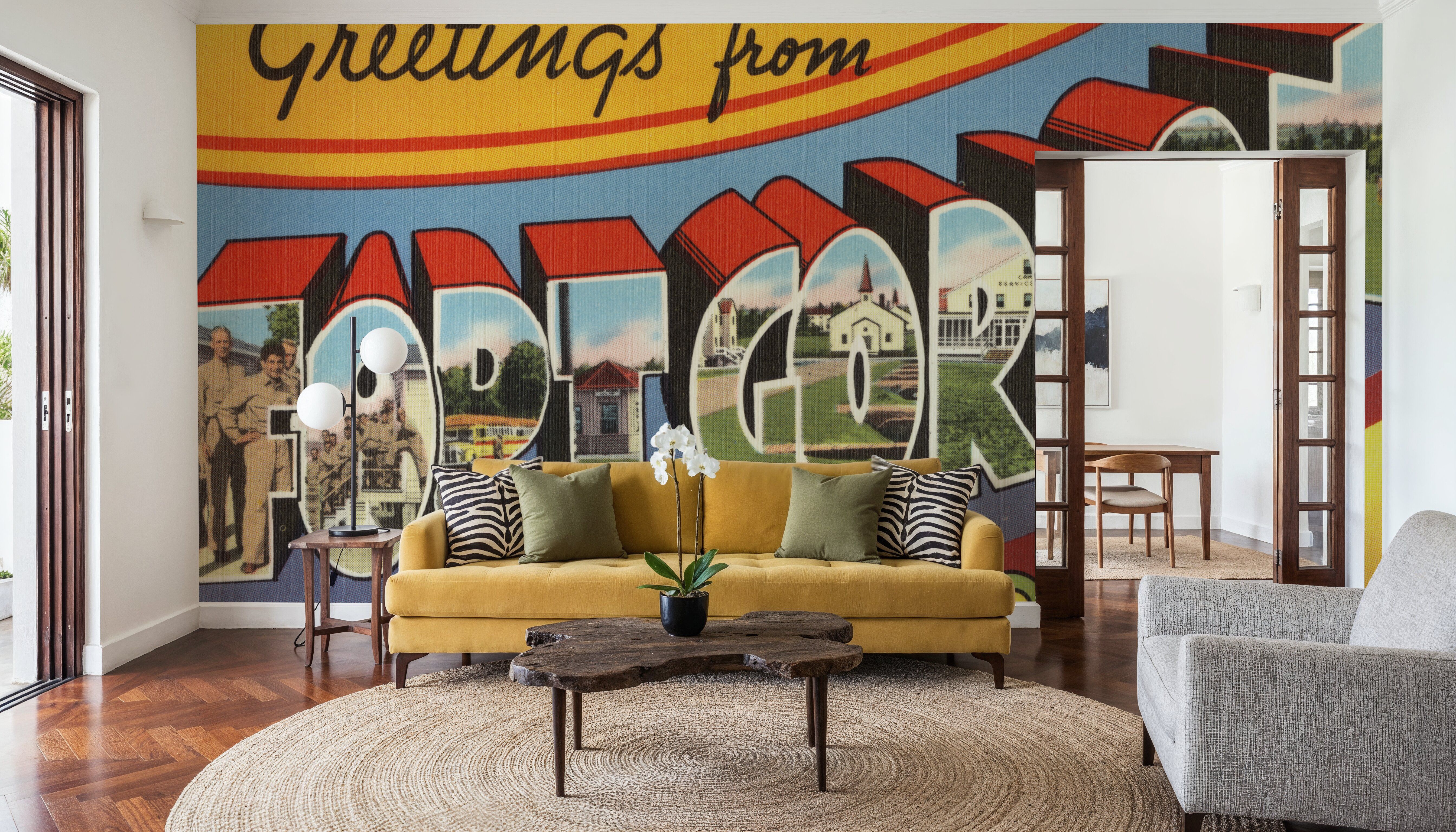 Greetings from Fort Gordon - Screenprint Postcard