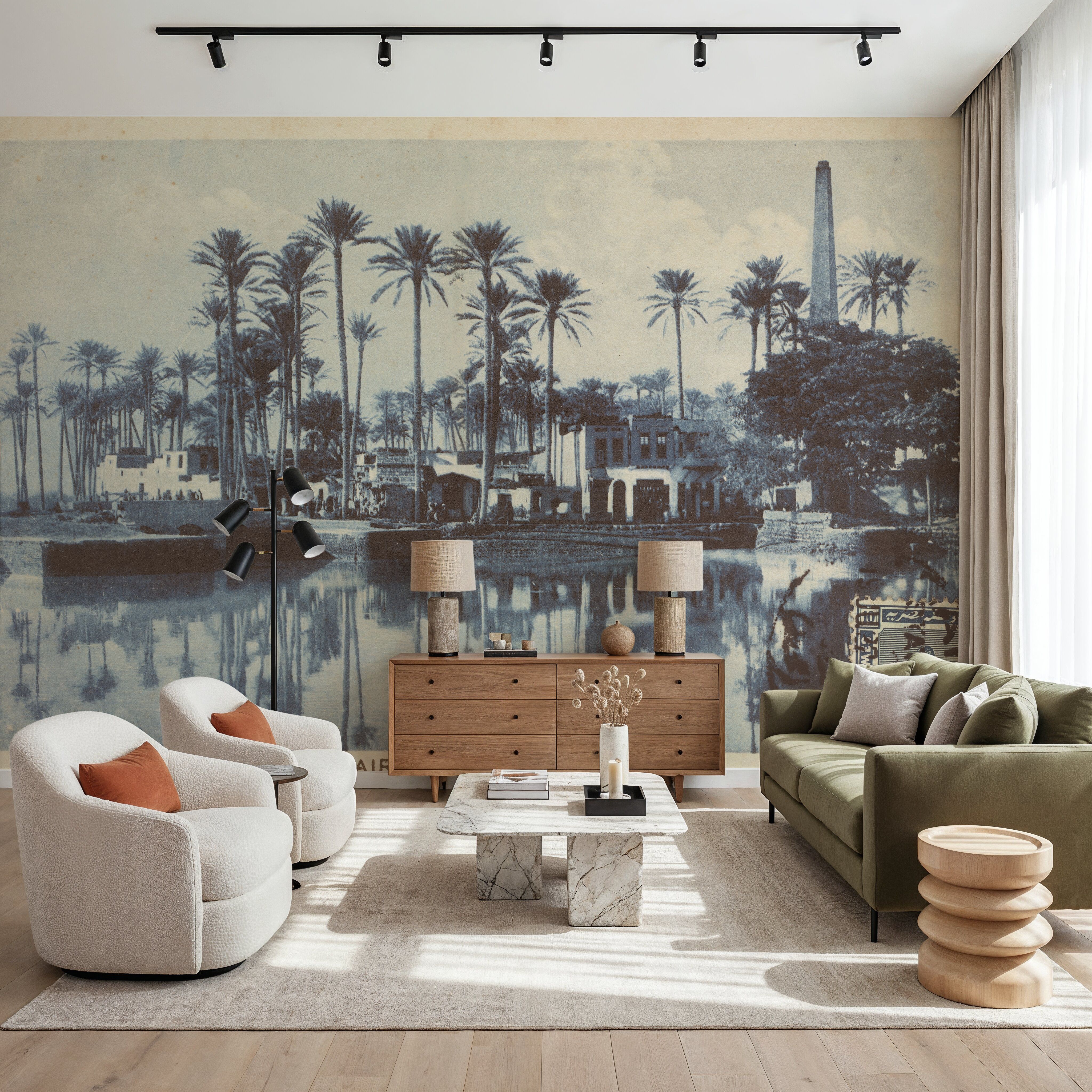 Cairo Village Postcard - Screenprint