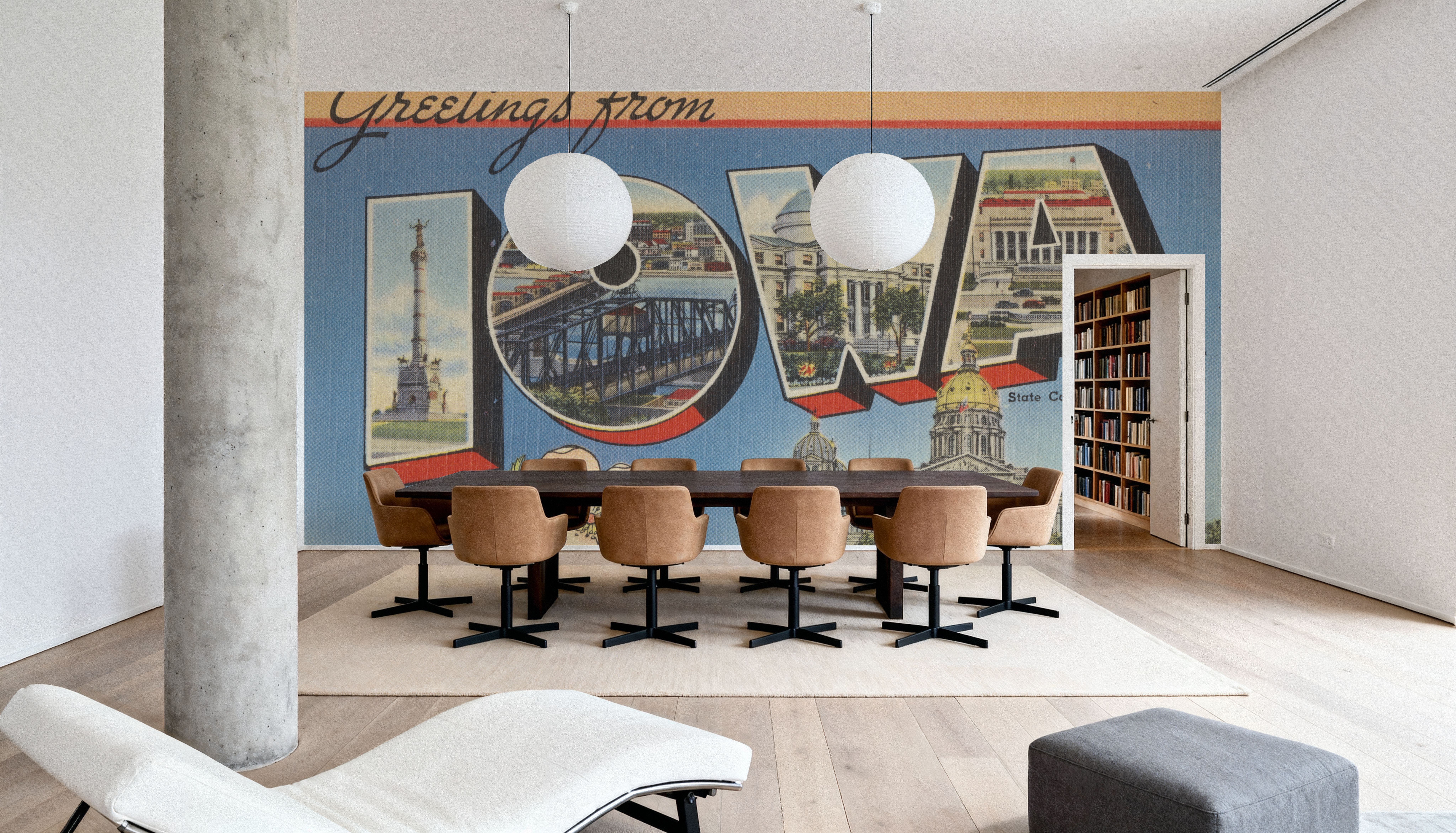 Greetings from Iowa - Screenprint Postcard