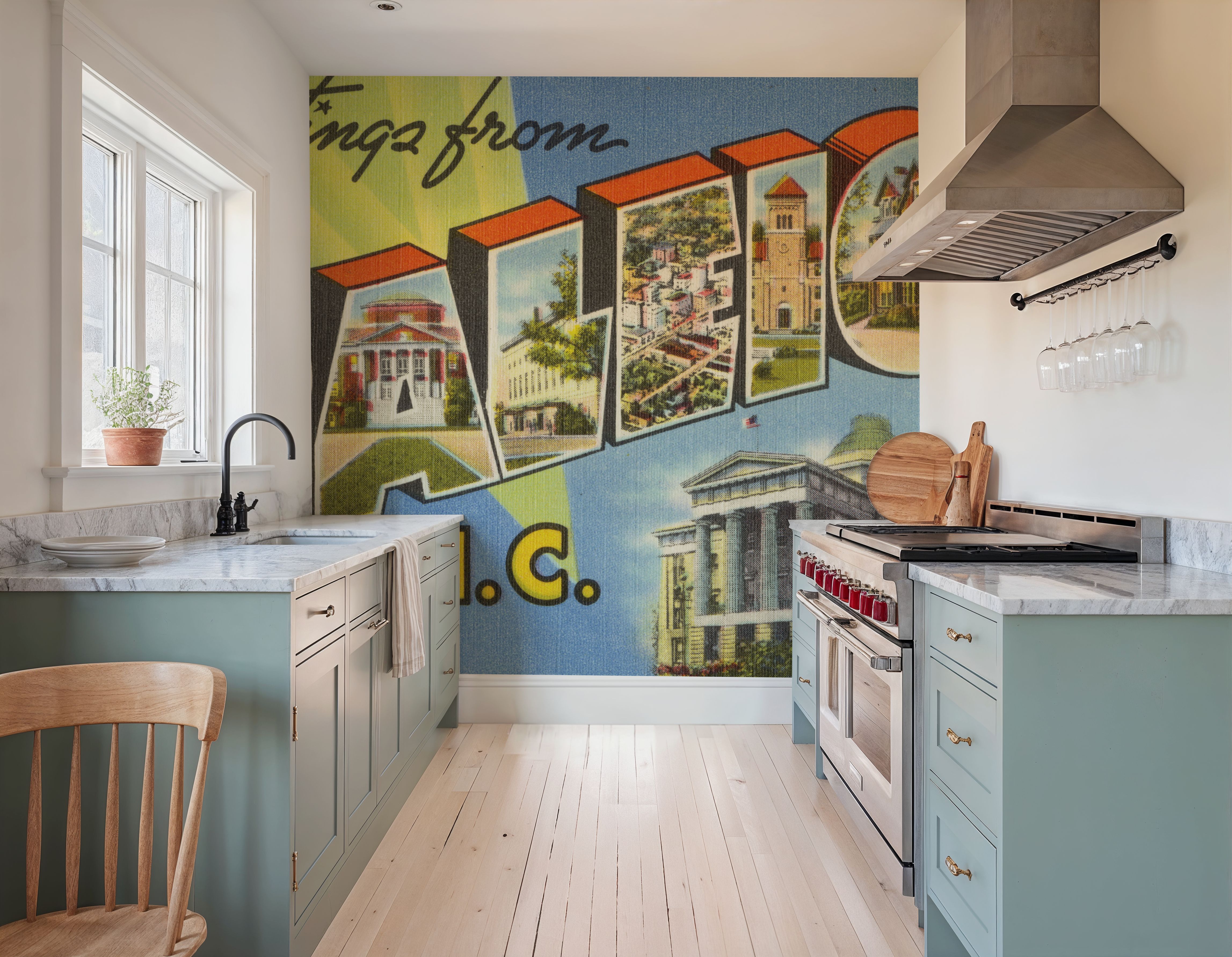 Greetings from Raleigh - Screenprint Postcard