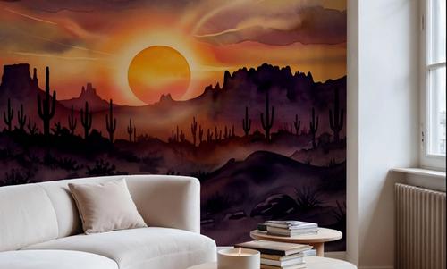 Arizona Sunset - Landscape Watercolor Series