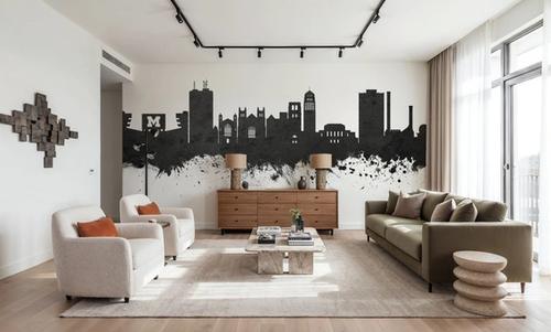 Ann Arbor Michigan Skyline Black & White