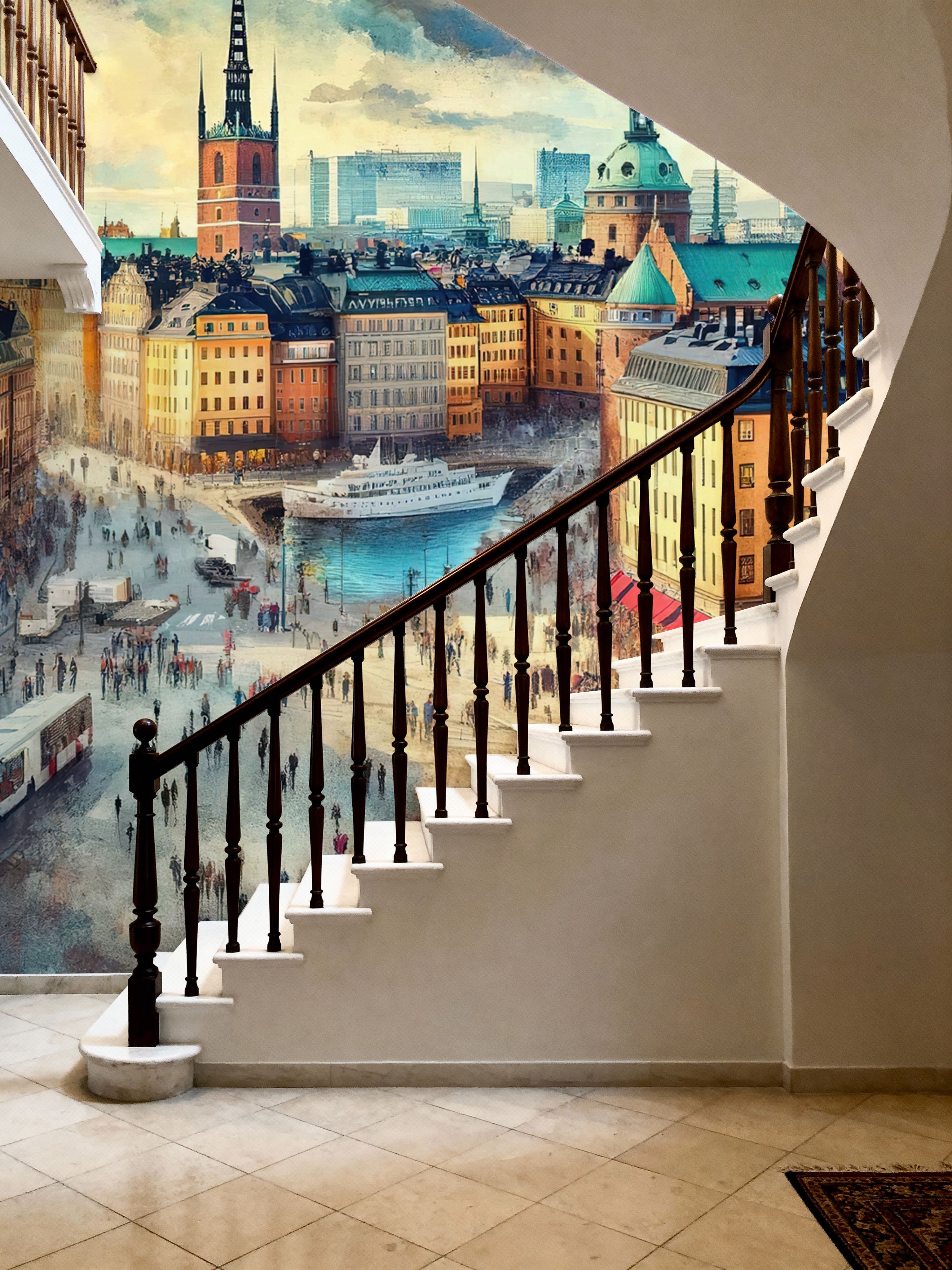 Watercolor Stockholm Sweden