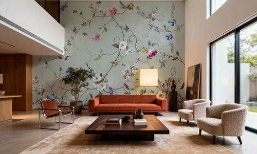 Floral Heaven, Vibrant on Sage