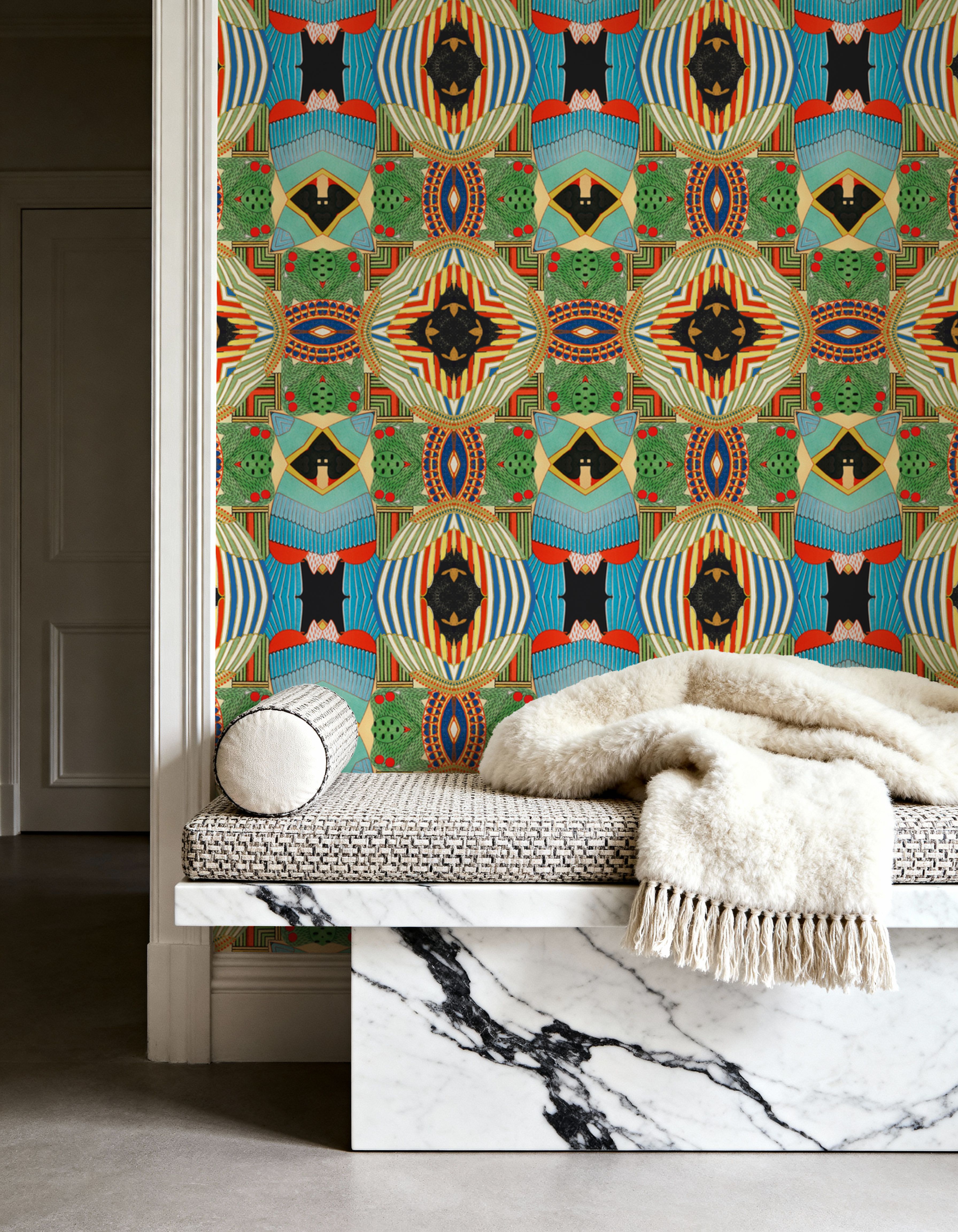 Ornamental Checkers no.II, Wallpaper