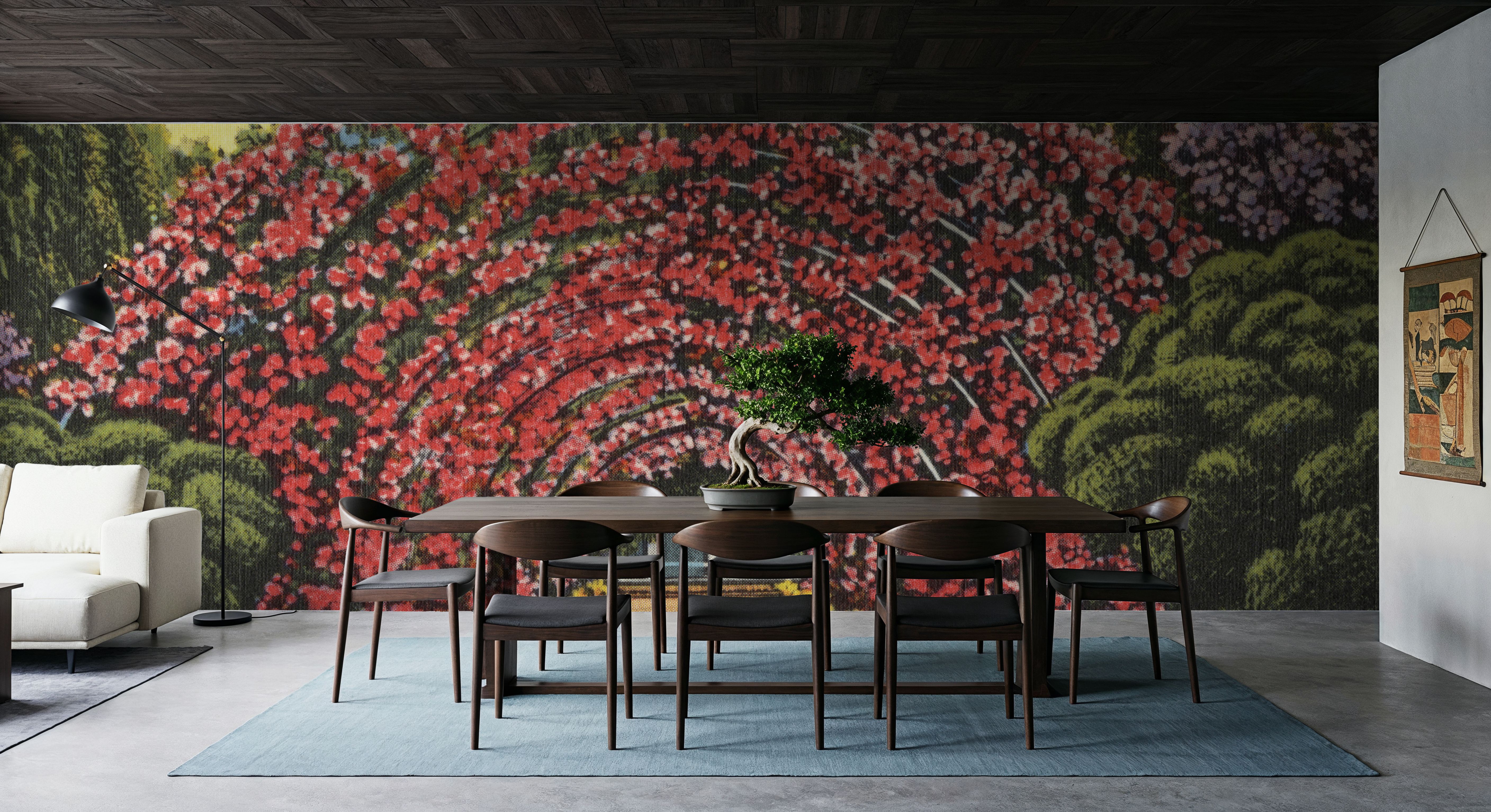 Rose Arbor - Screenprint Postcard, Papel pintado