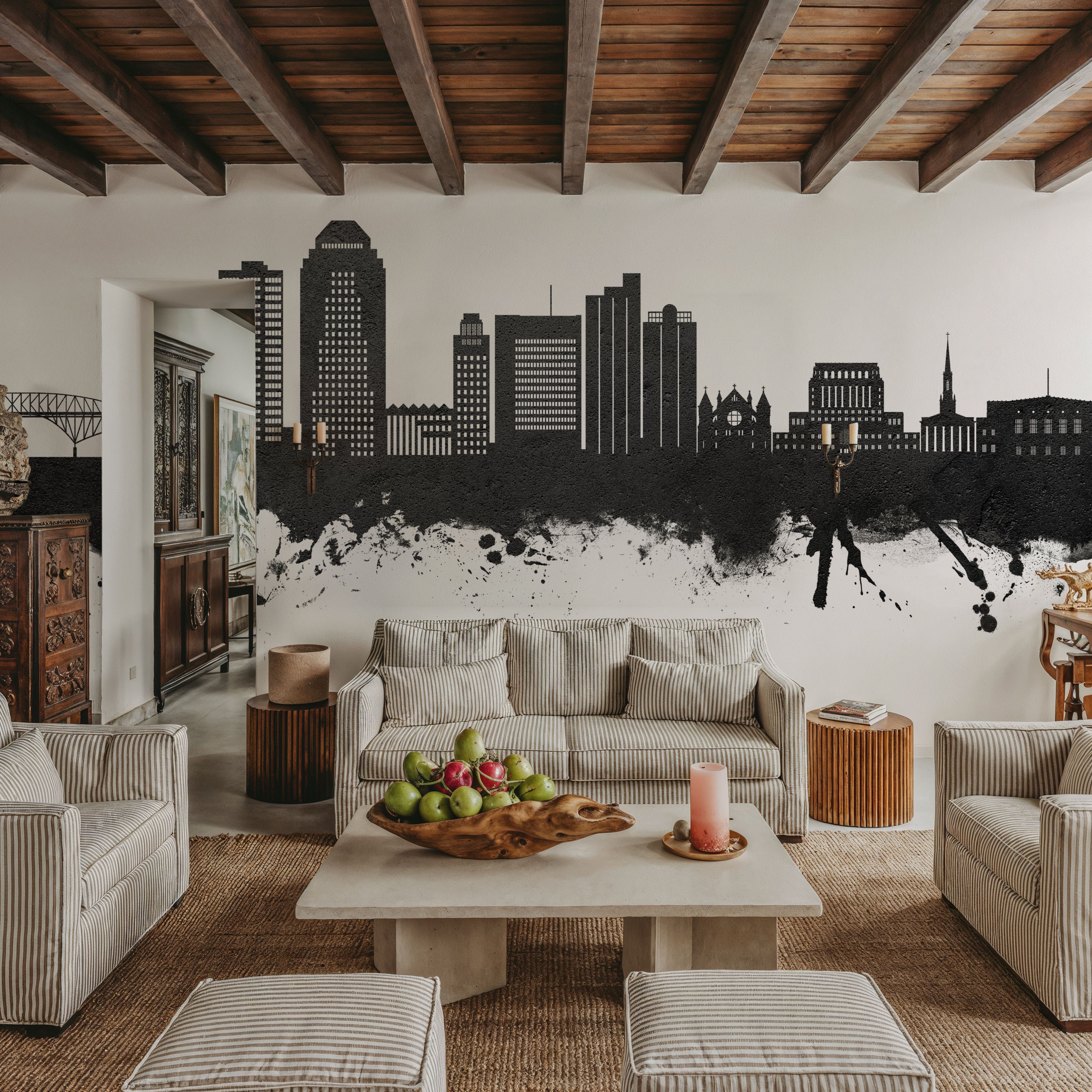 Shreveport Louisiana Skyline Black & White