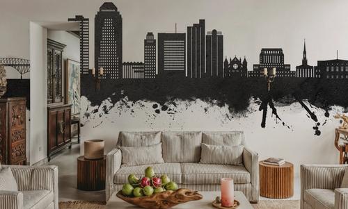 Shreveport Louisiana Skyline Black & White
