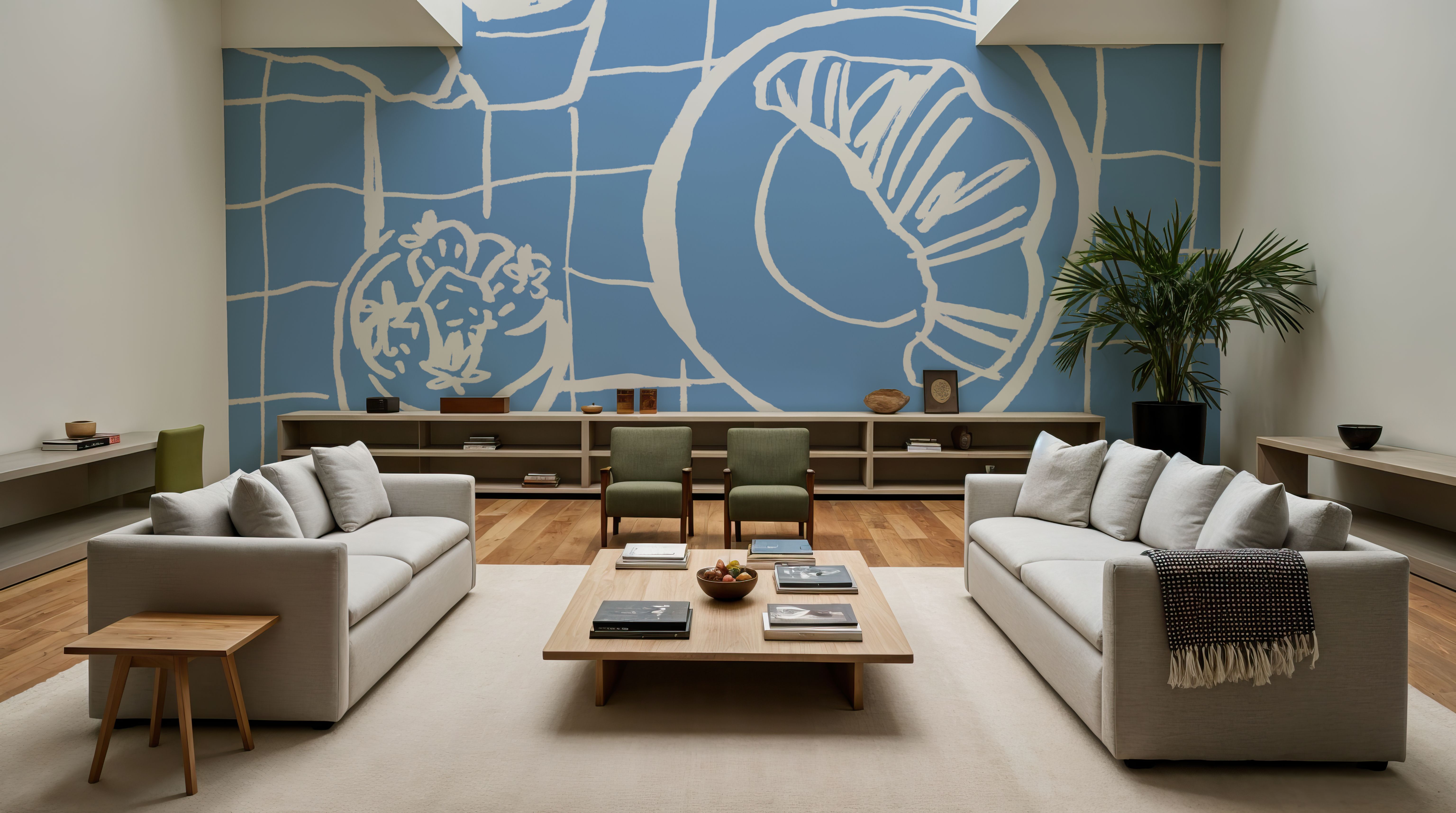 Breakfast Doodles III Blue