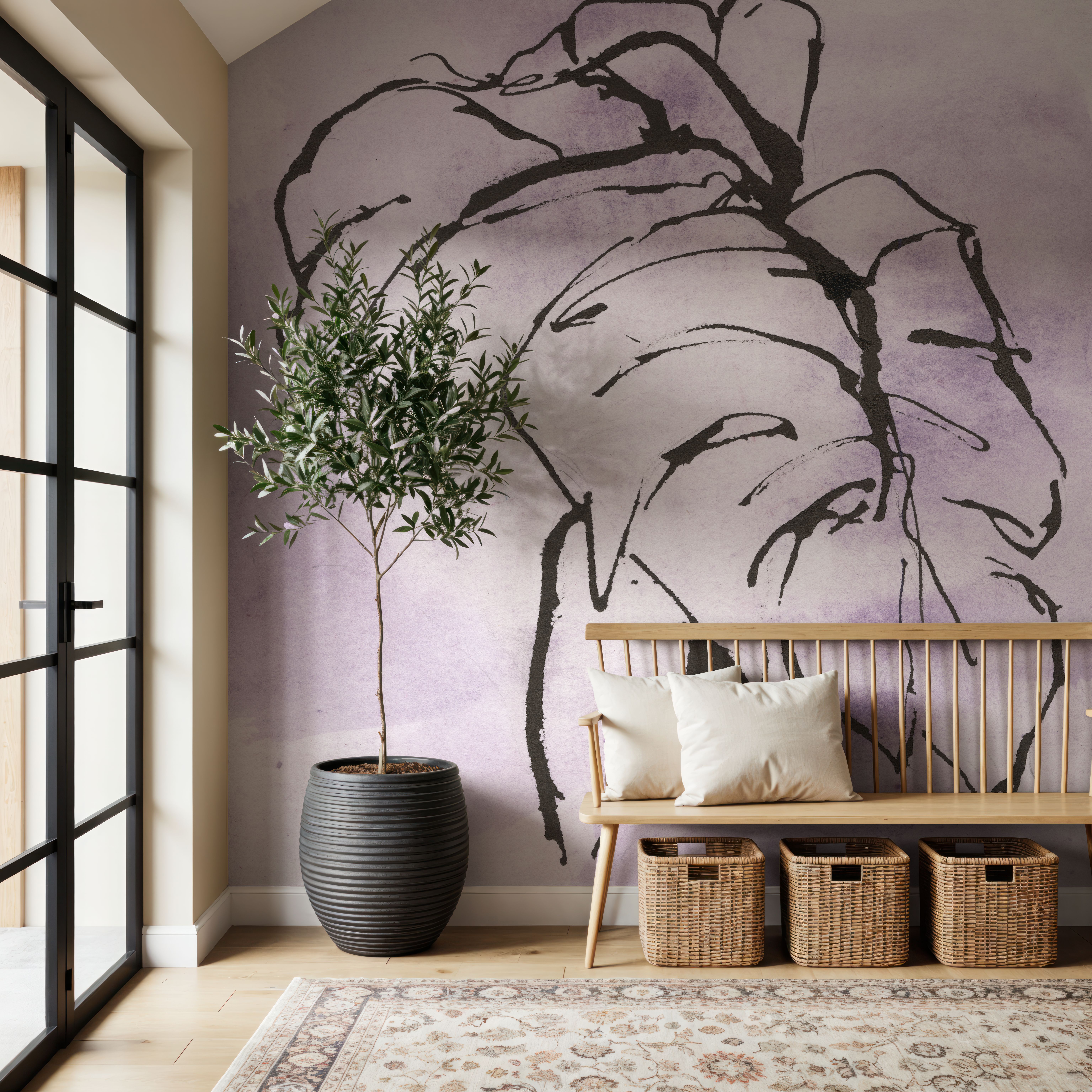 Midnight Plum Leaf I