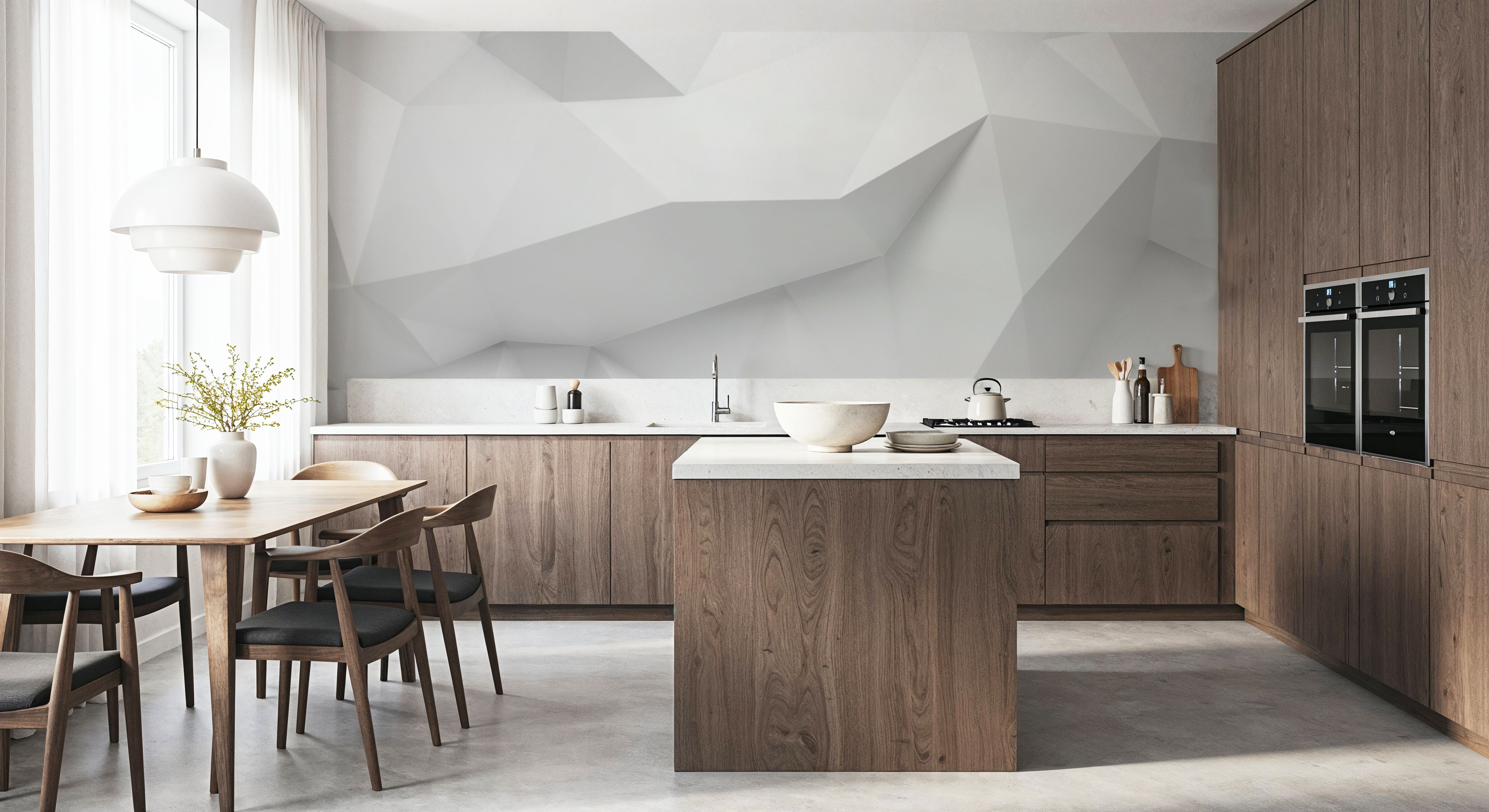 Concrete Shapes White, Papel de parede