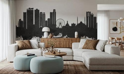 Sharjah Skyline Black & White