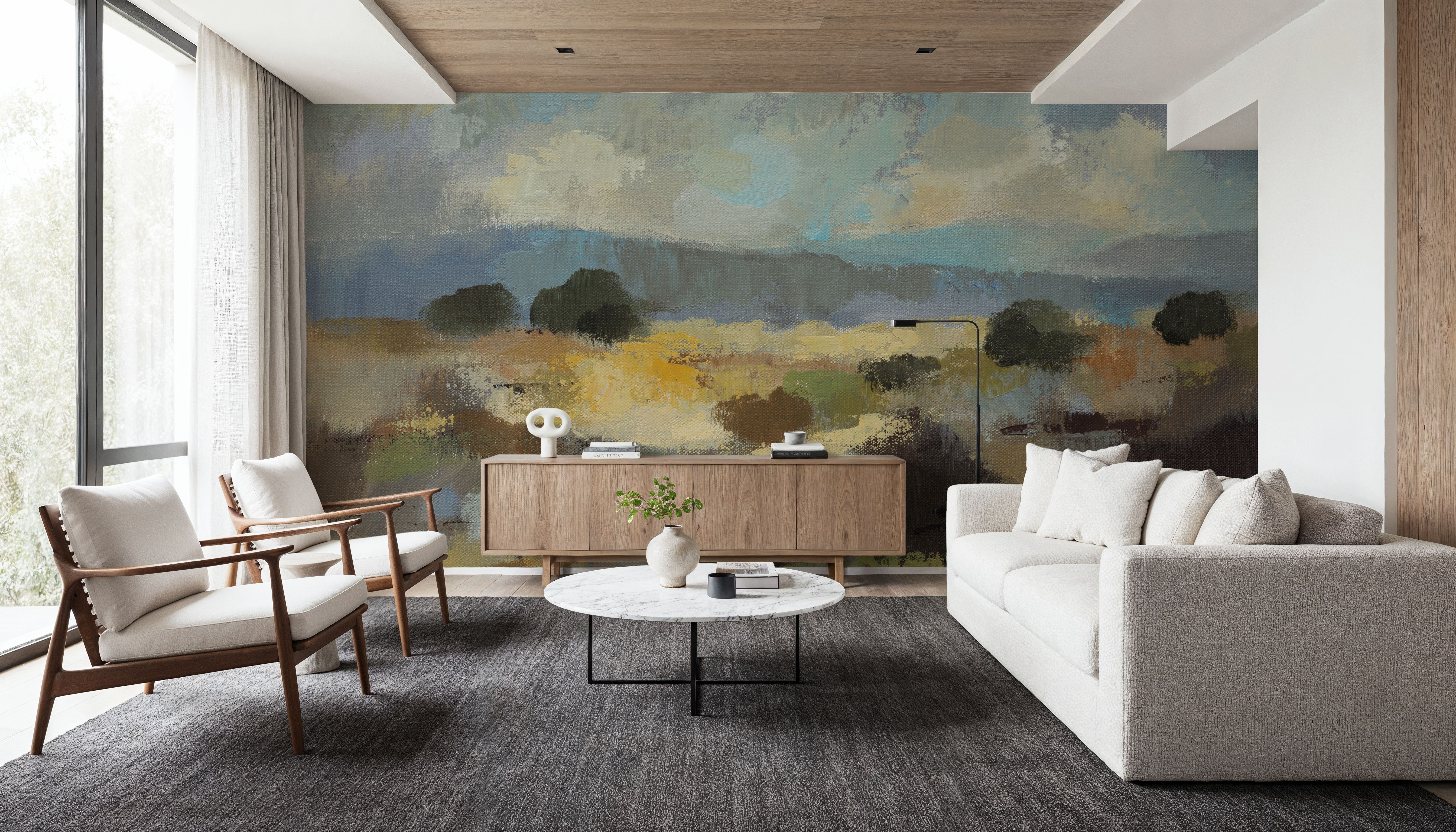 Muted Blue Landscape