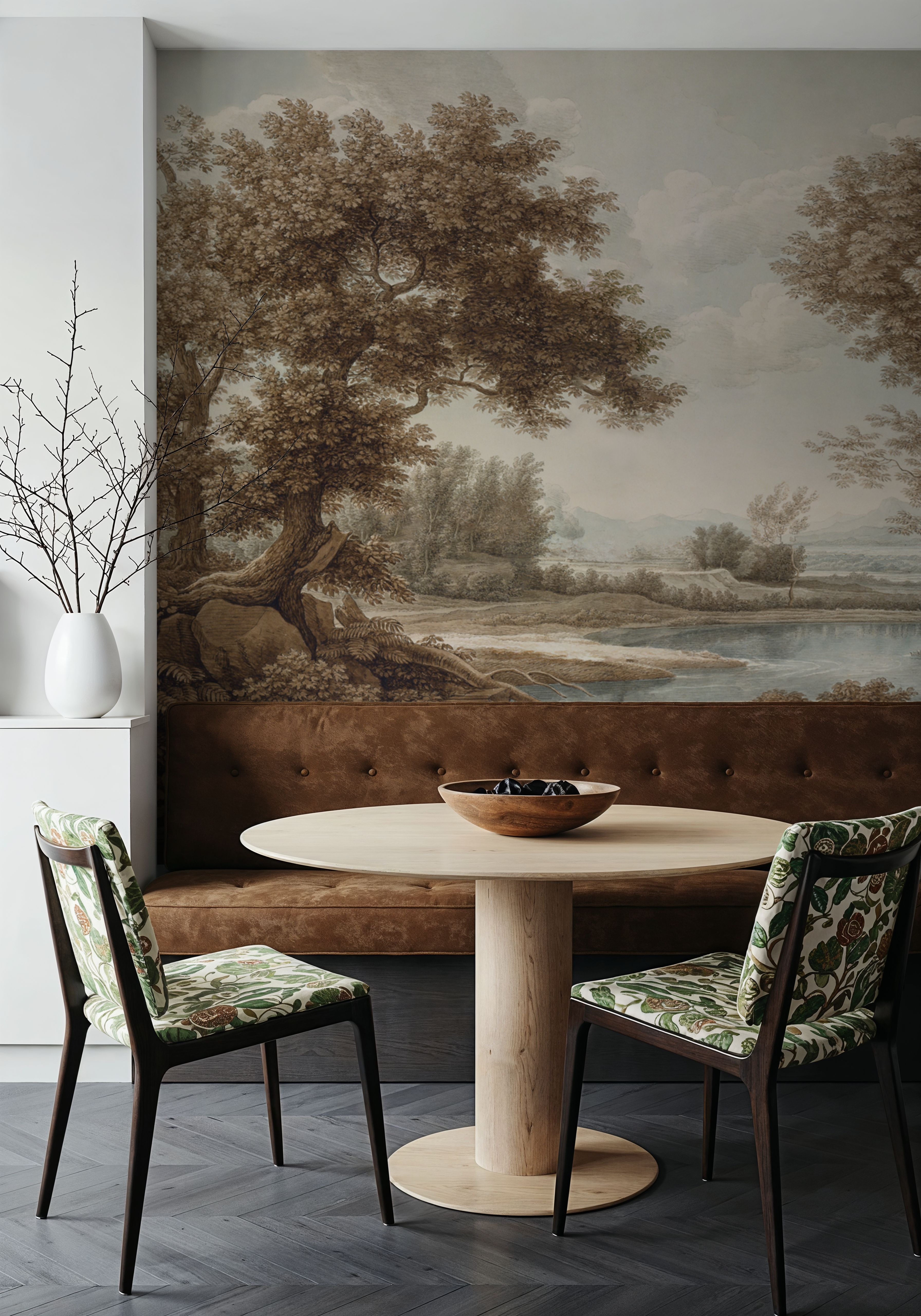 Riverbank Oak Landscape, Earth