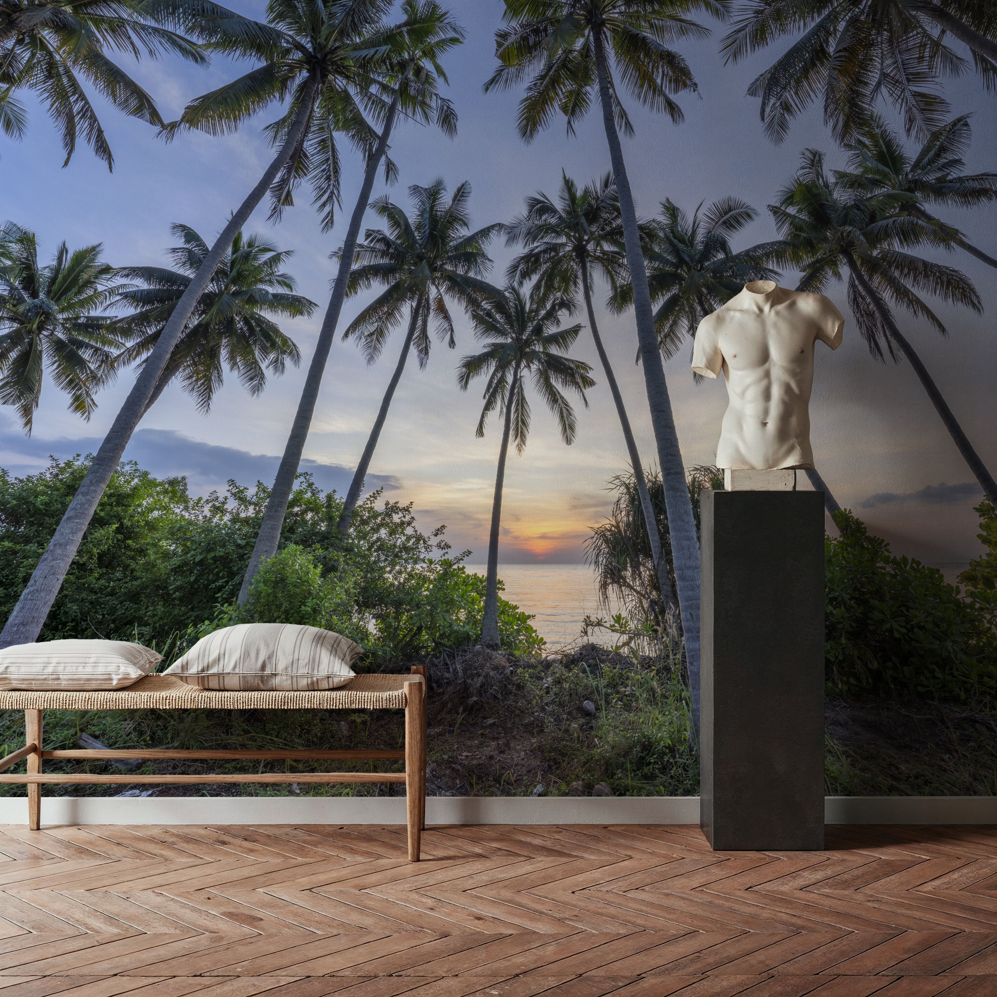 Tropical Sunset Palm