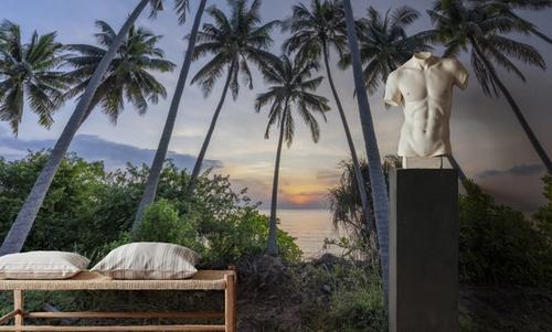 Tropical Sunset Palm
