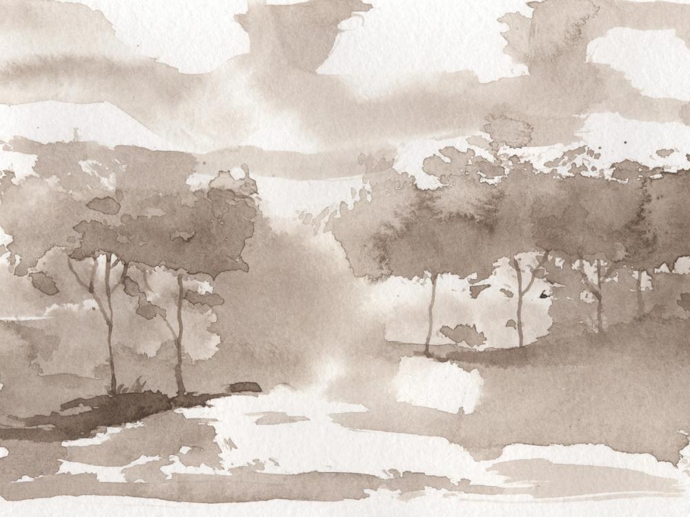 Sepia Trees