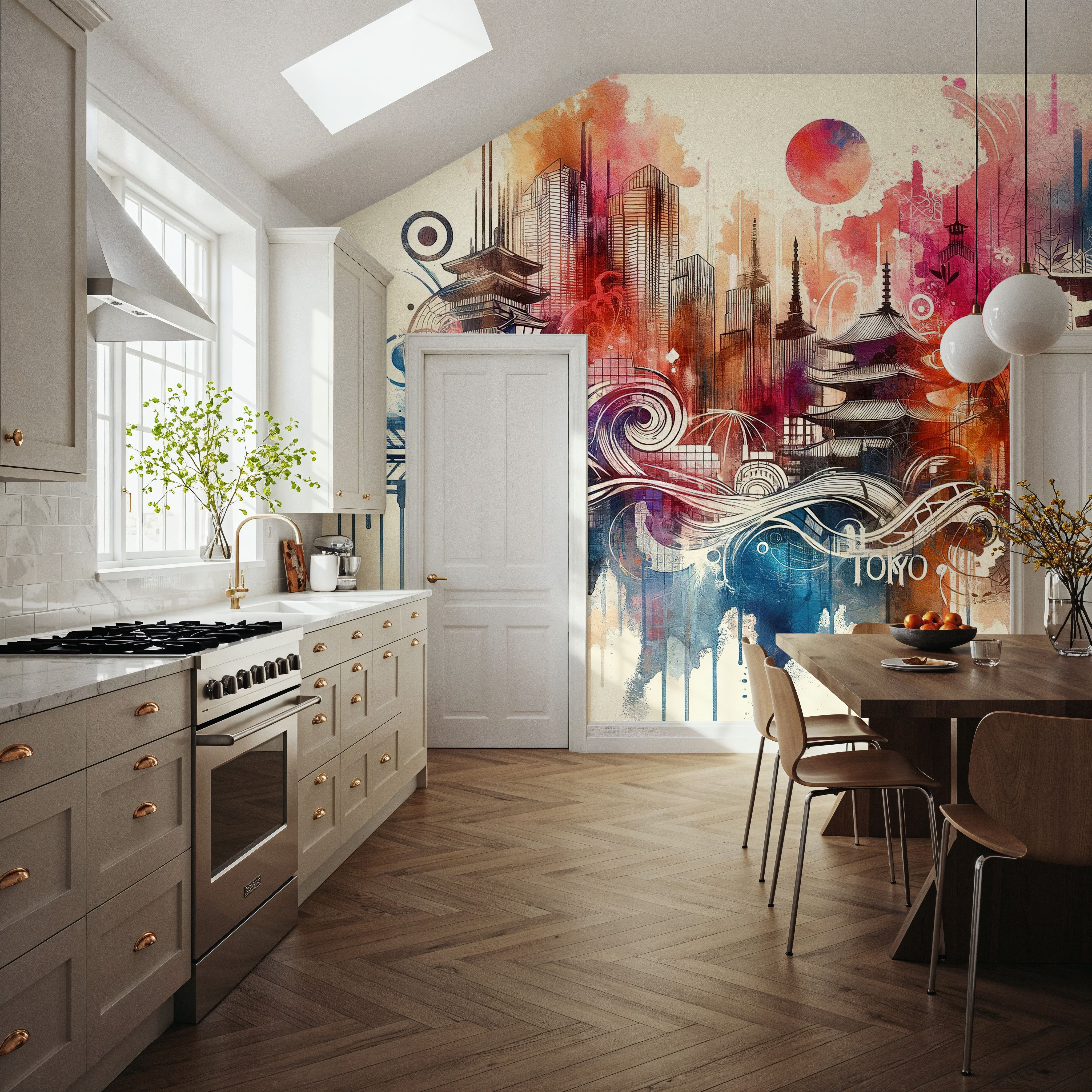 Watercolor Skyline Tokyo II