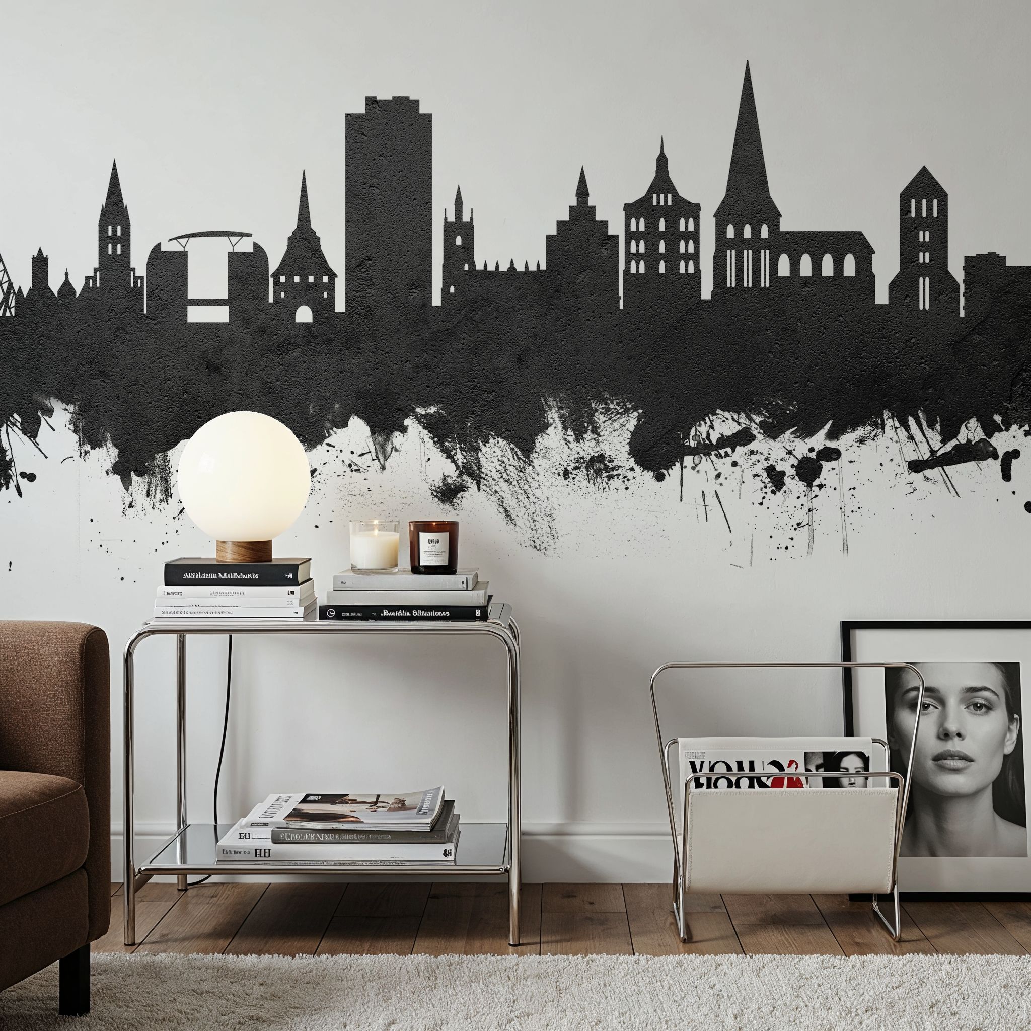 Rostock Germnay Skyline Black & White