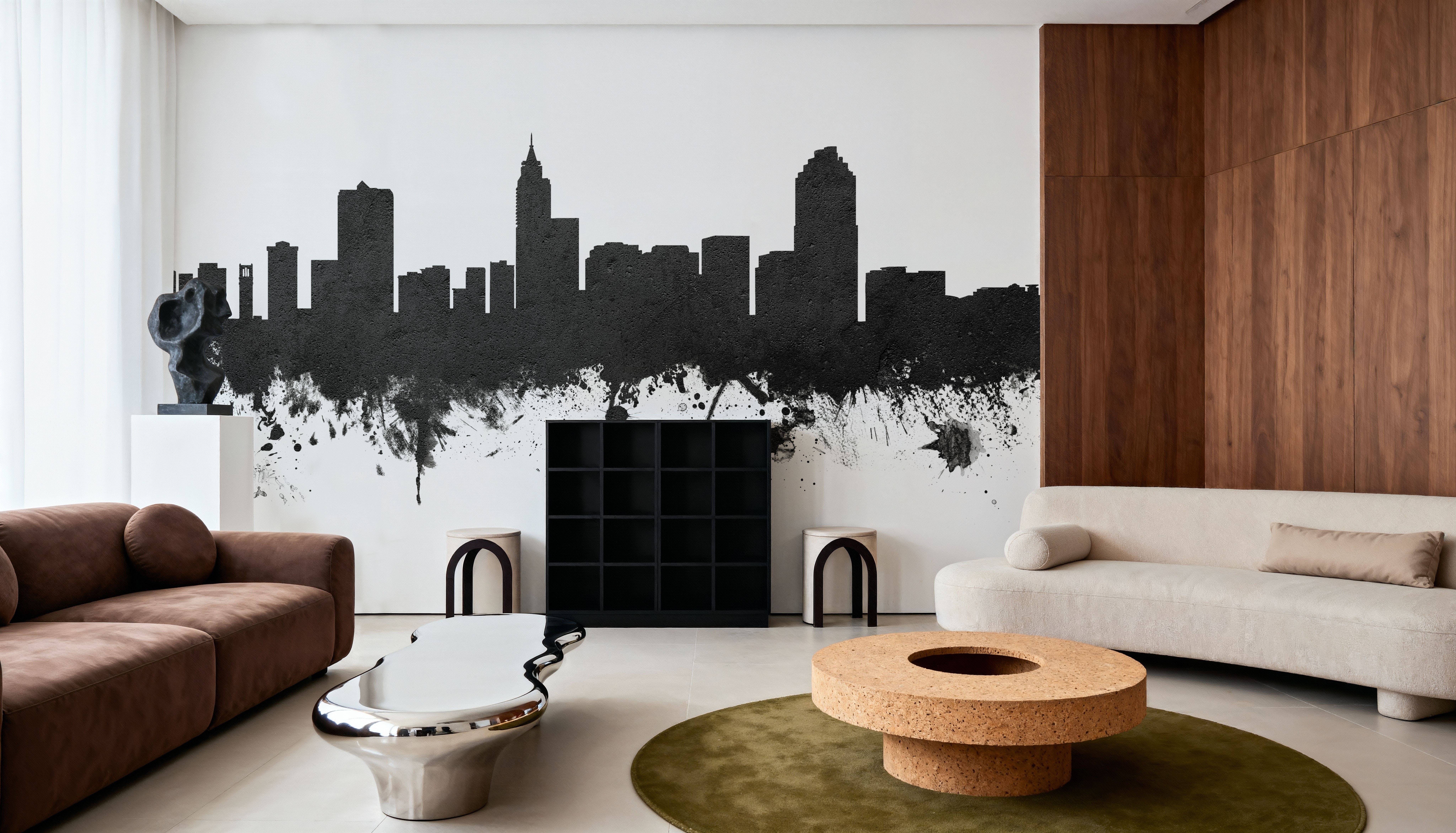 Raleigh North Carolina Skyline Black & White