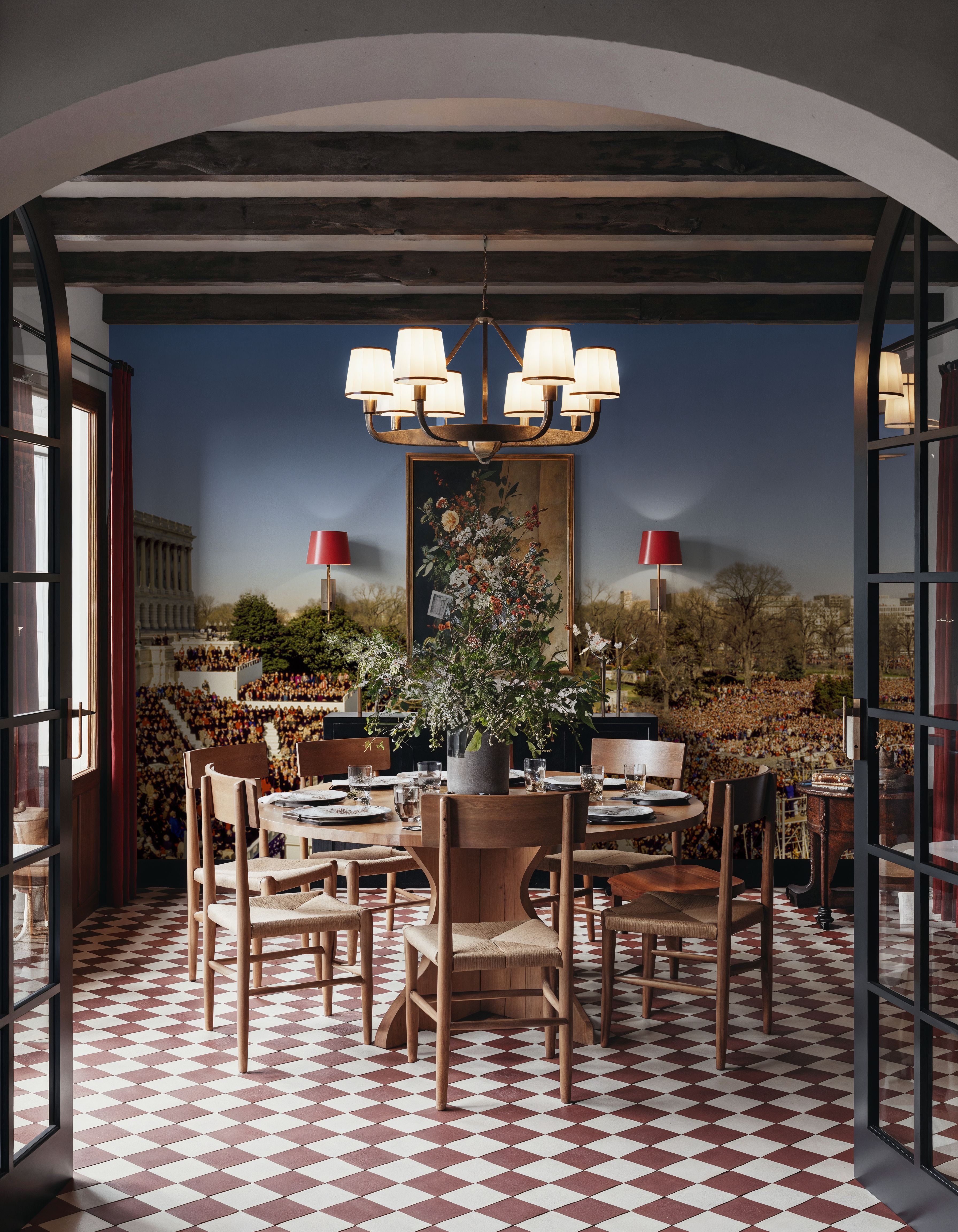 Wall Mural - Capitol Gathering - Dining Room - Wallism US - Premium, Textured or Peel & Stick