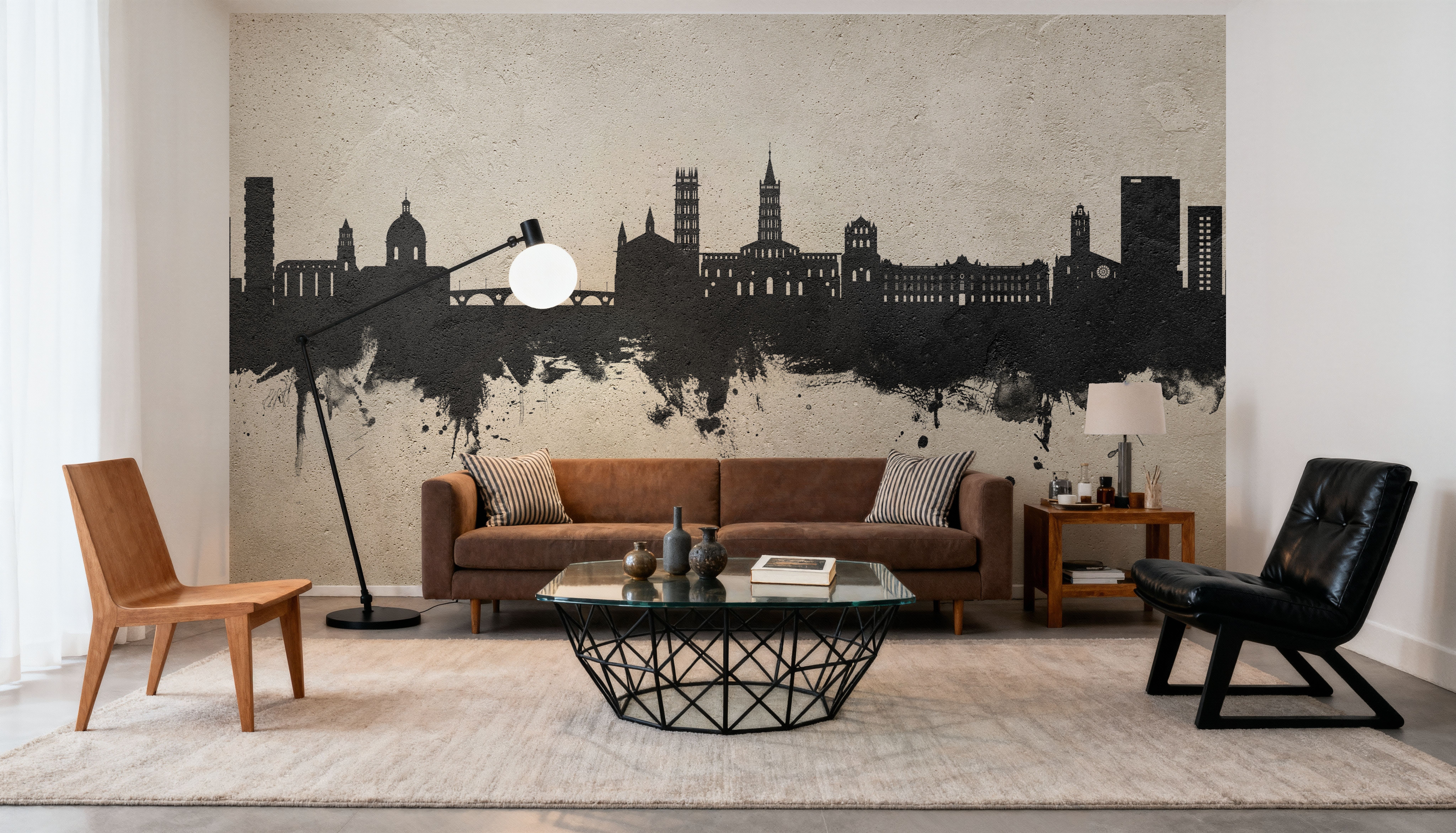 Toulouse France Skyline Concrete, Wallpaper