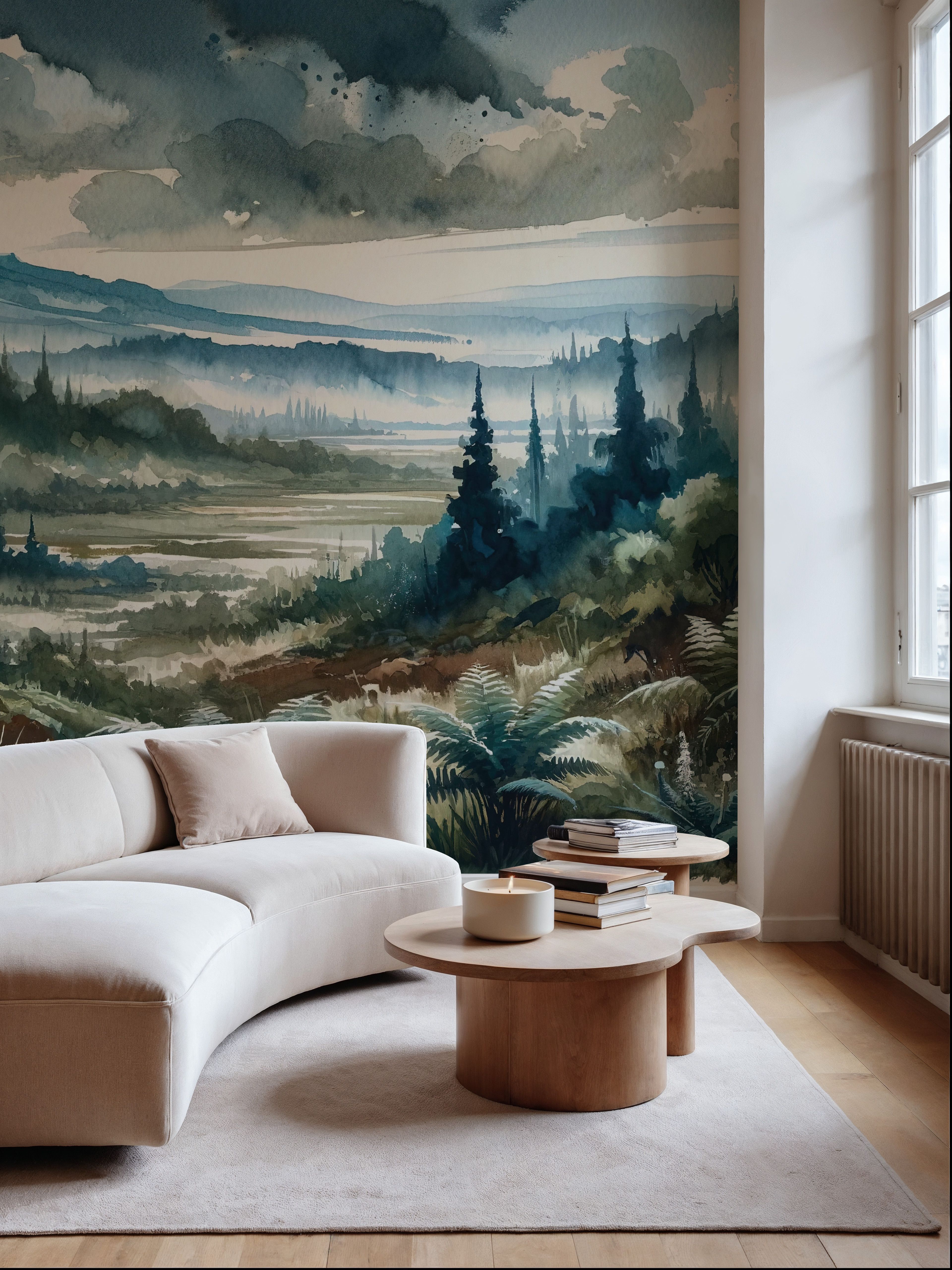 Misty Mountain Valley Landscape