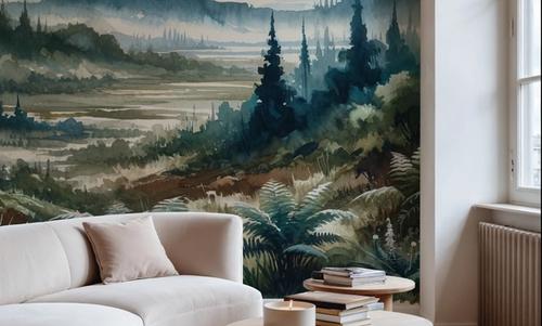 Misty Mountain Valley Landscape