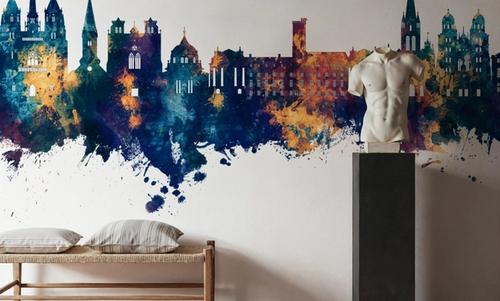 Dijon France Skyline Blue & Bronze