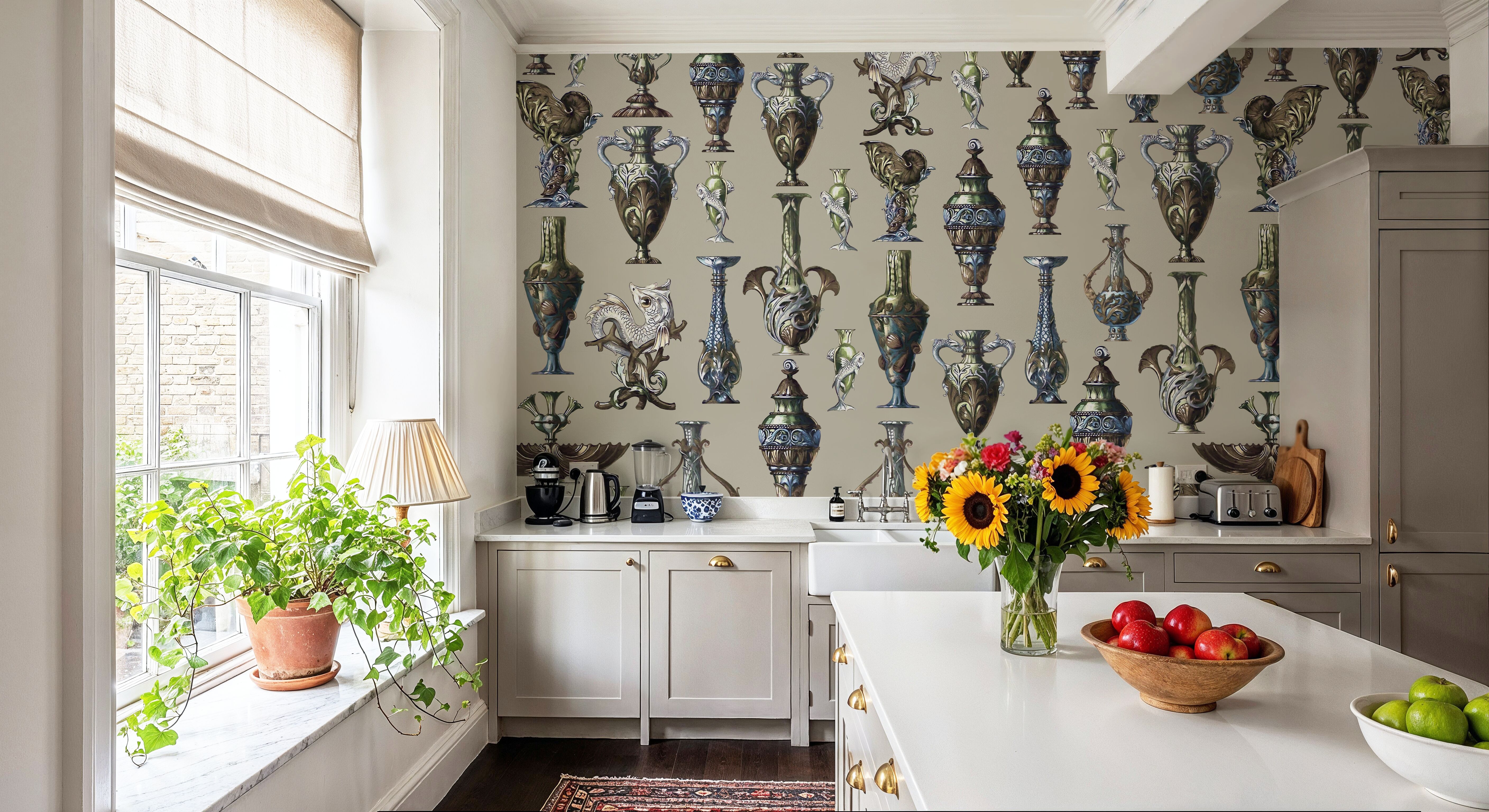 Art Deco Wall Beige, Tapet