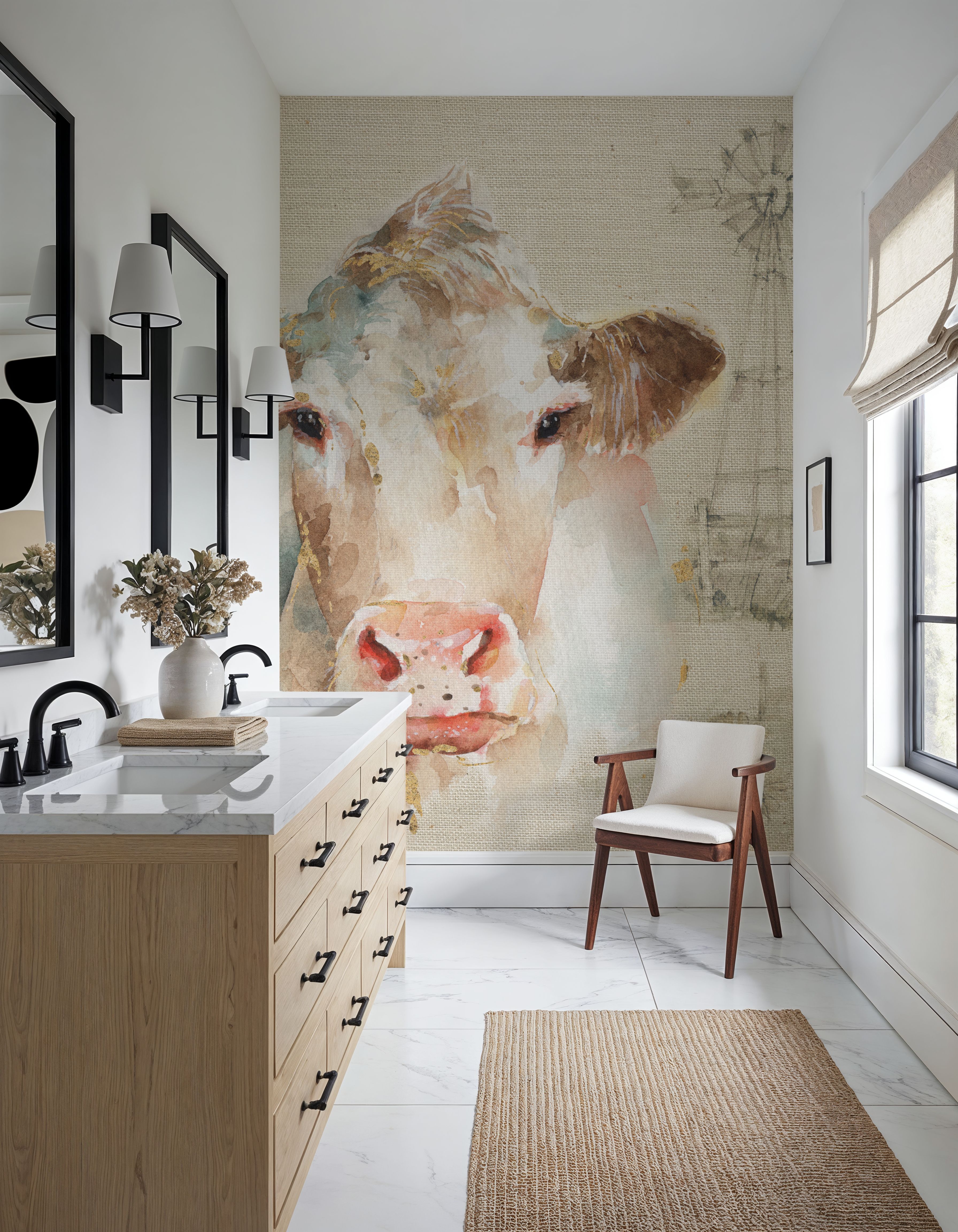 Farm Friends II on Burlap