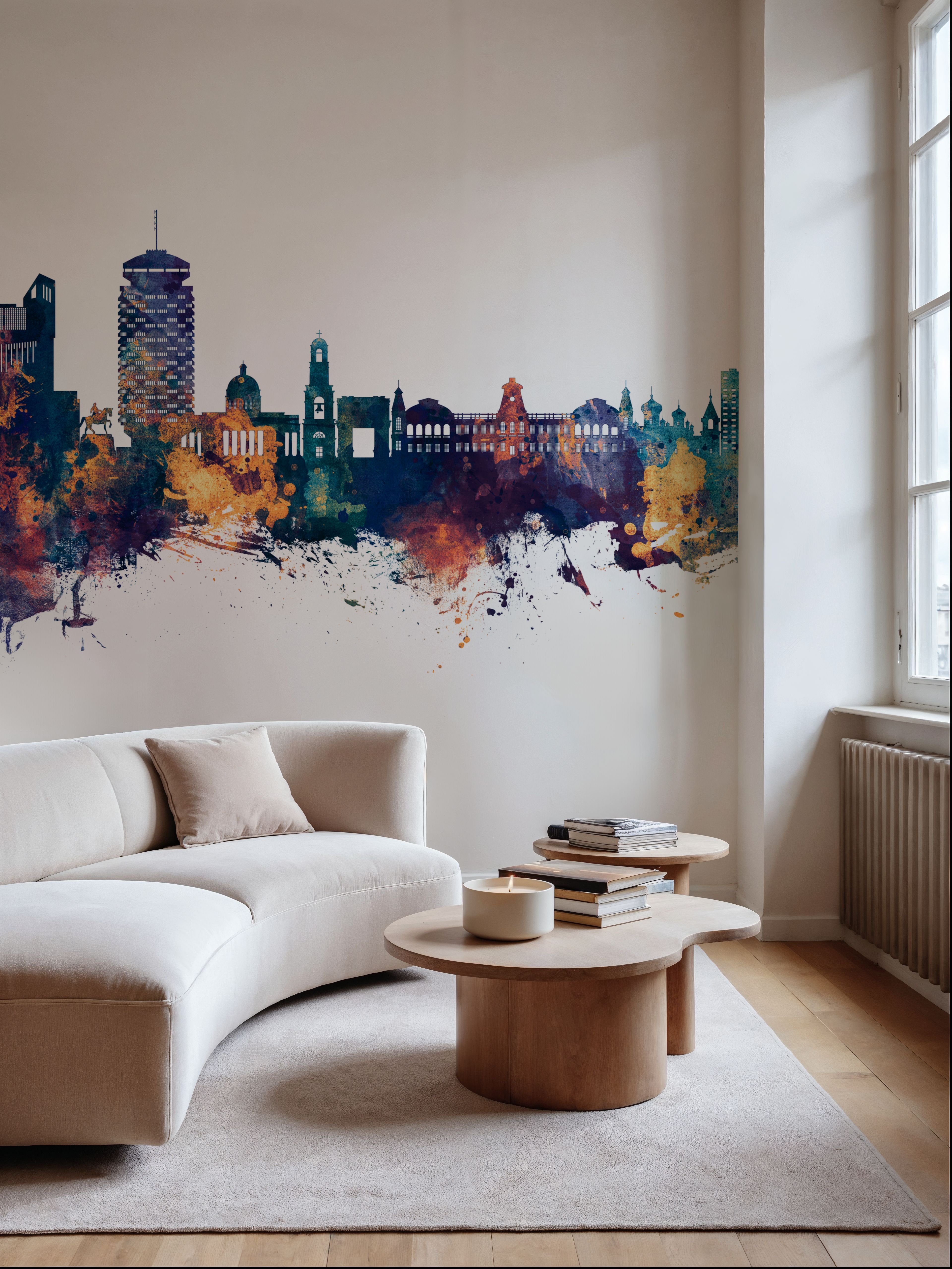 Chisinau Moldova Skyline Blue & Bronze