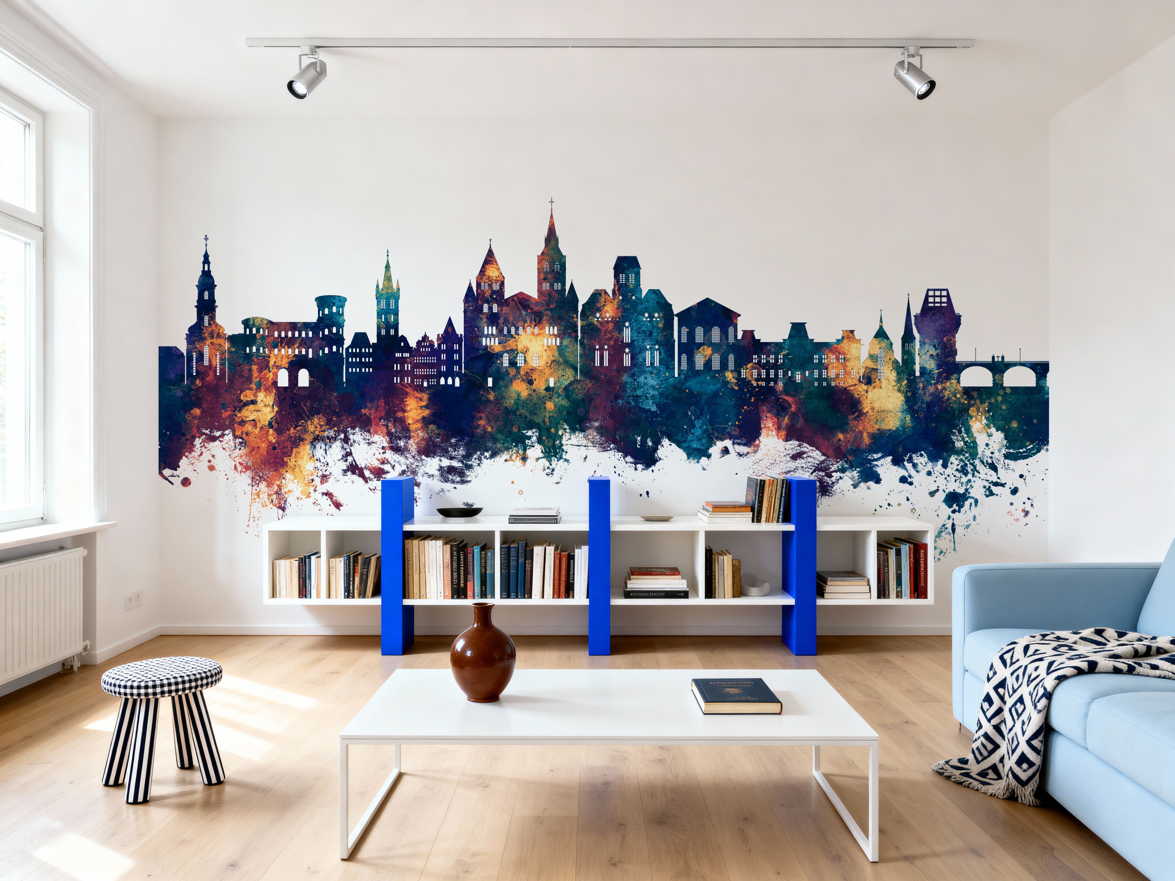 Trier Germany Skyline Blue & Bronze