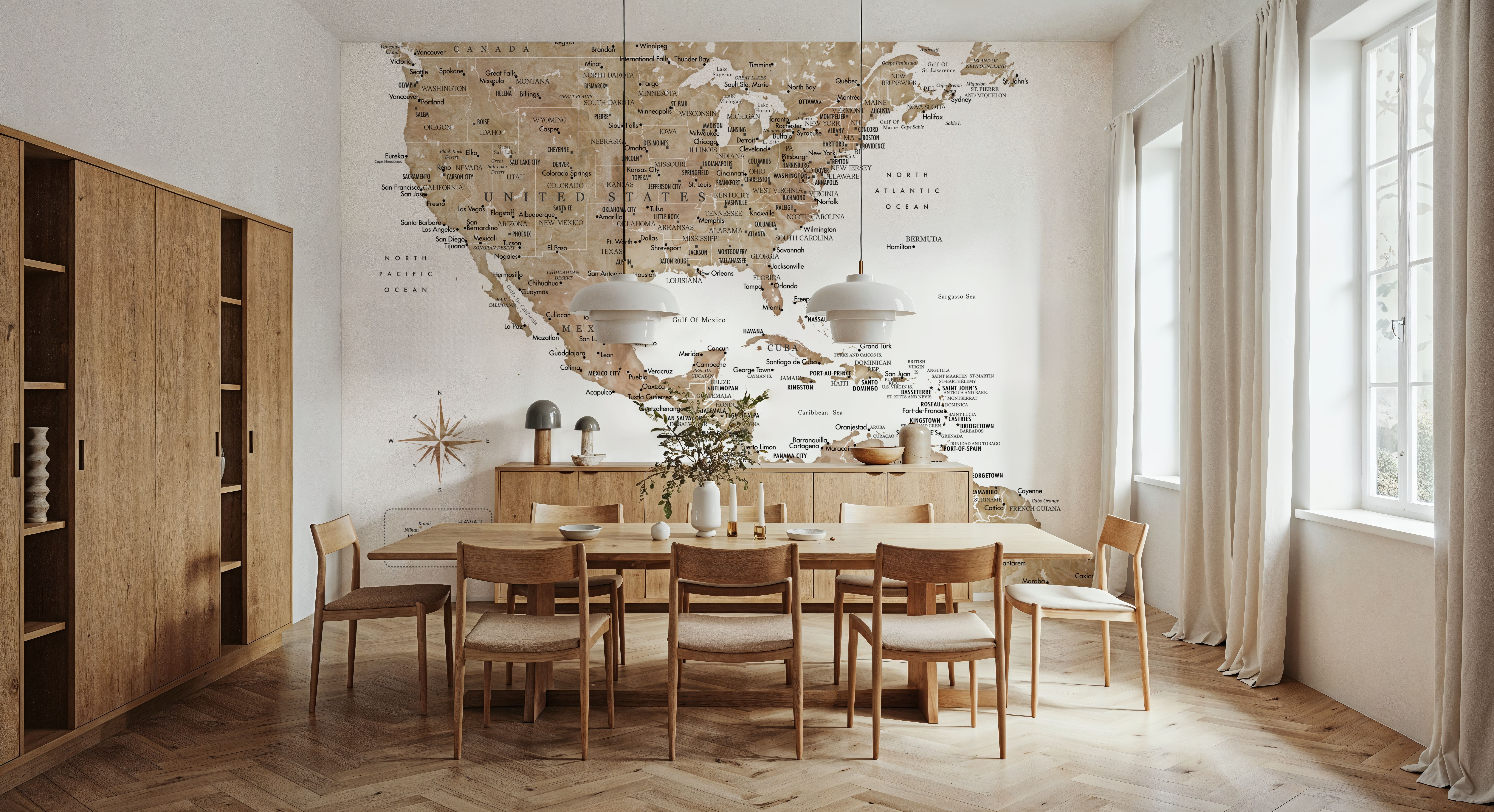 US Mexico Caribbean Map - Abey