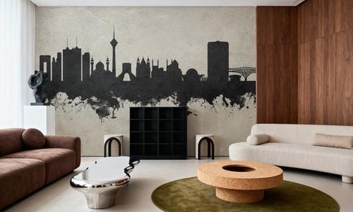 Tehran Iran Skyline Concrete
