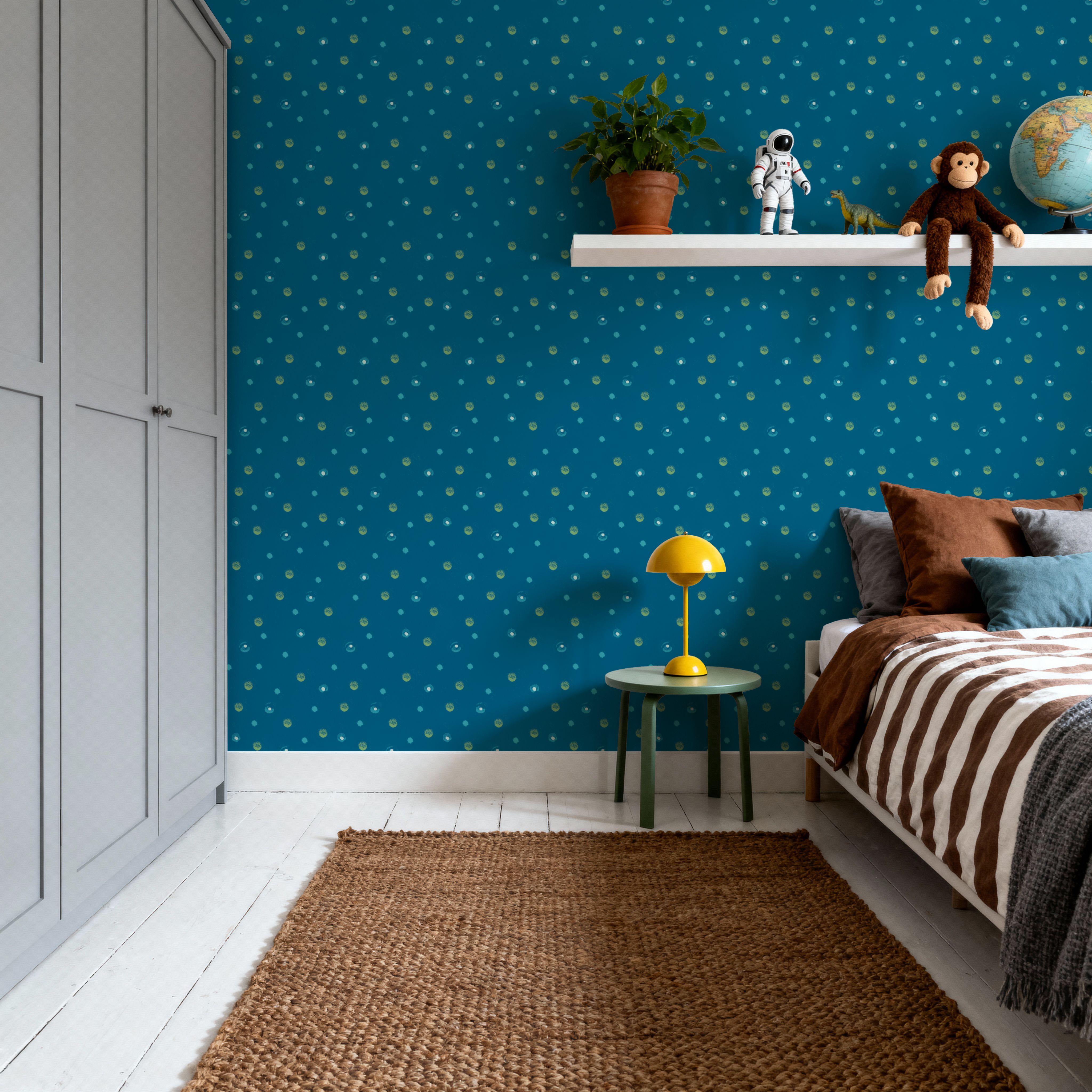 Kala Dots Blue, Wallpaper