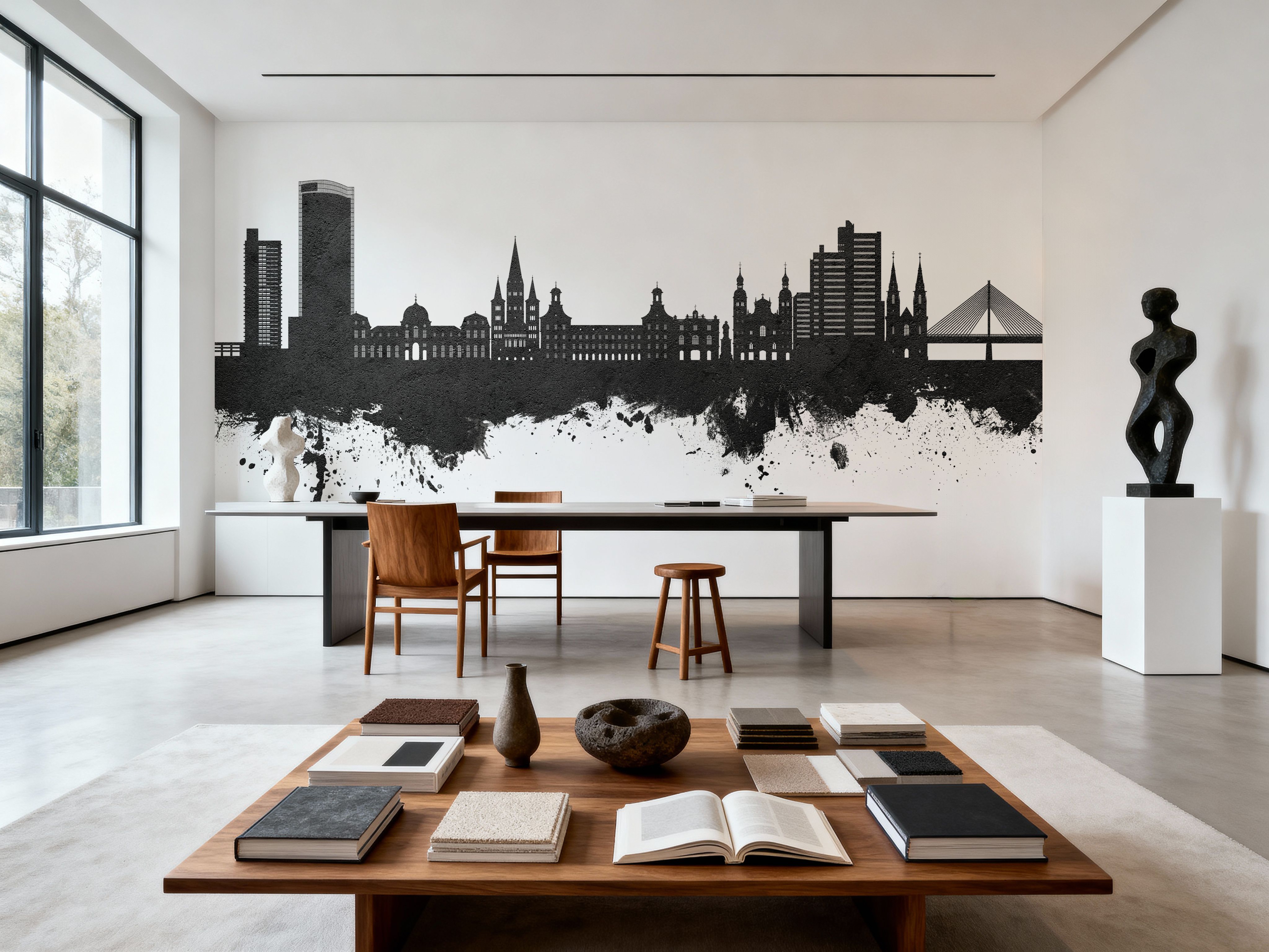 Bonn Skyline Black & White