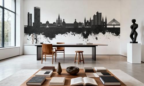 Bonn Skyline Black & White