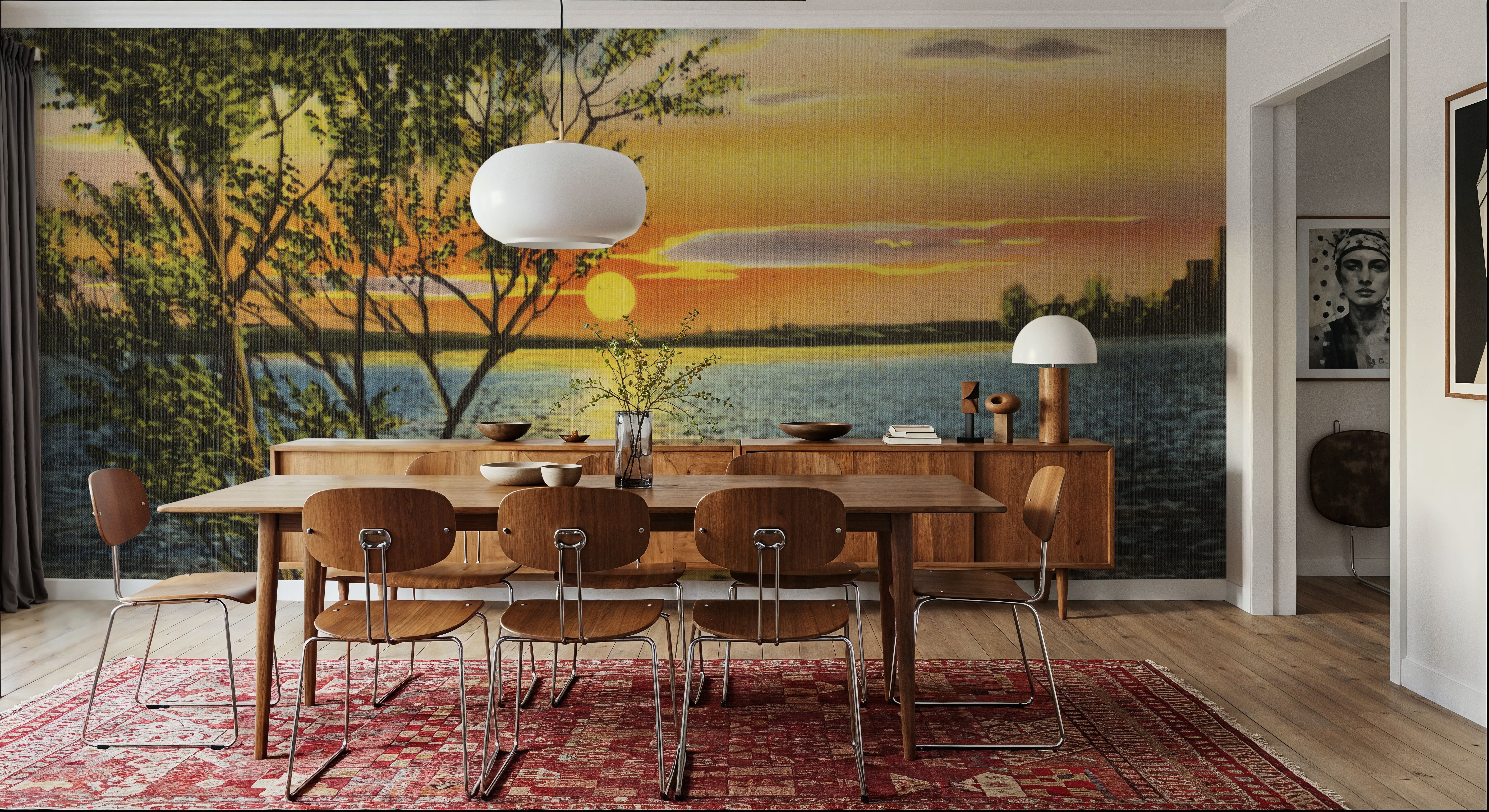 Greetings from Lake Sunset - Screenprint Postcard