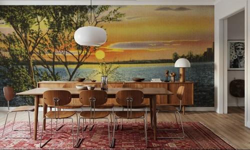 Greetings from Lake Sunset - Screenprint Postcard