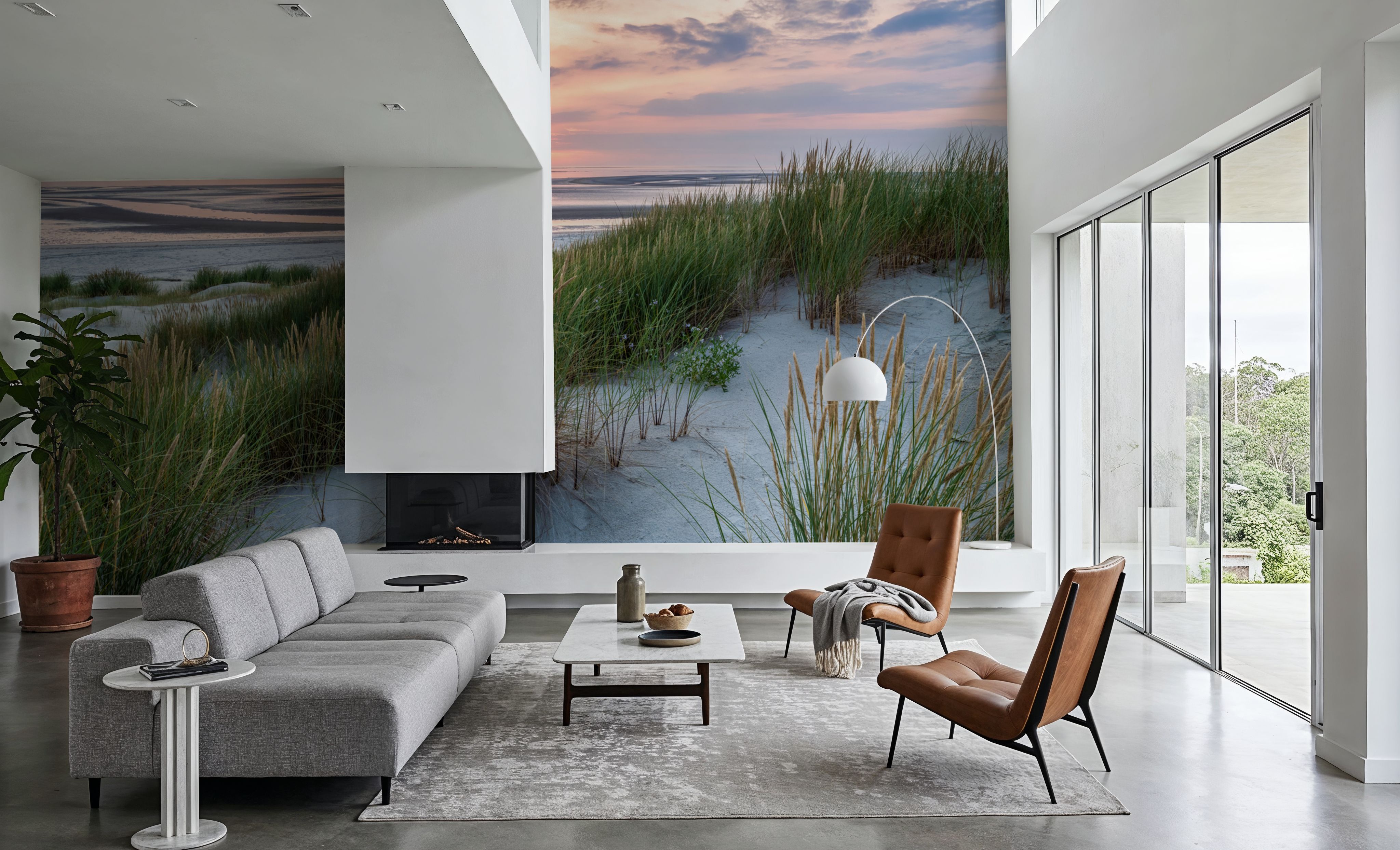 Beach Grass Sunset, Wallpaper