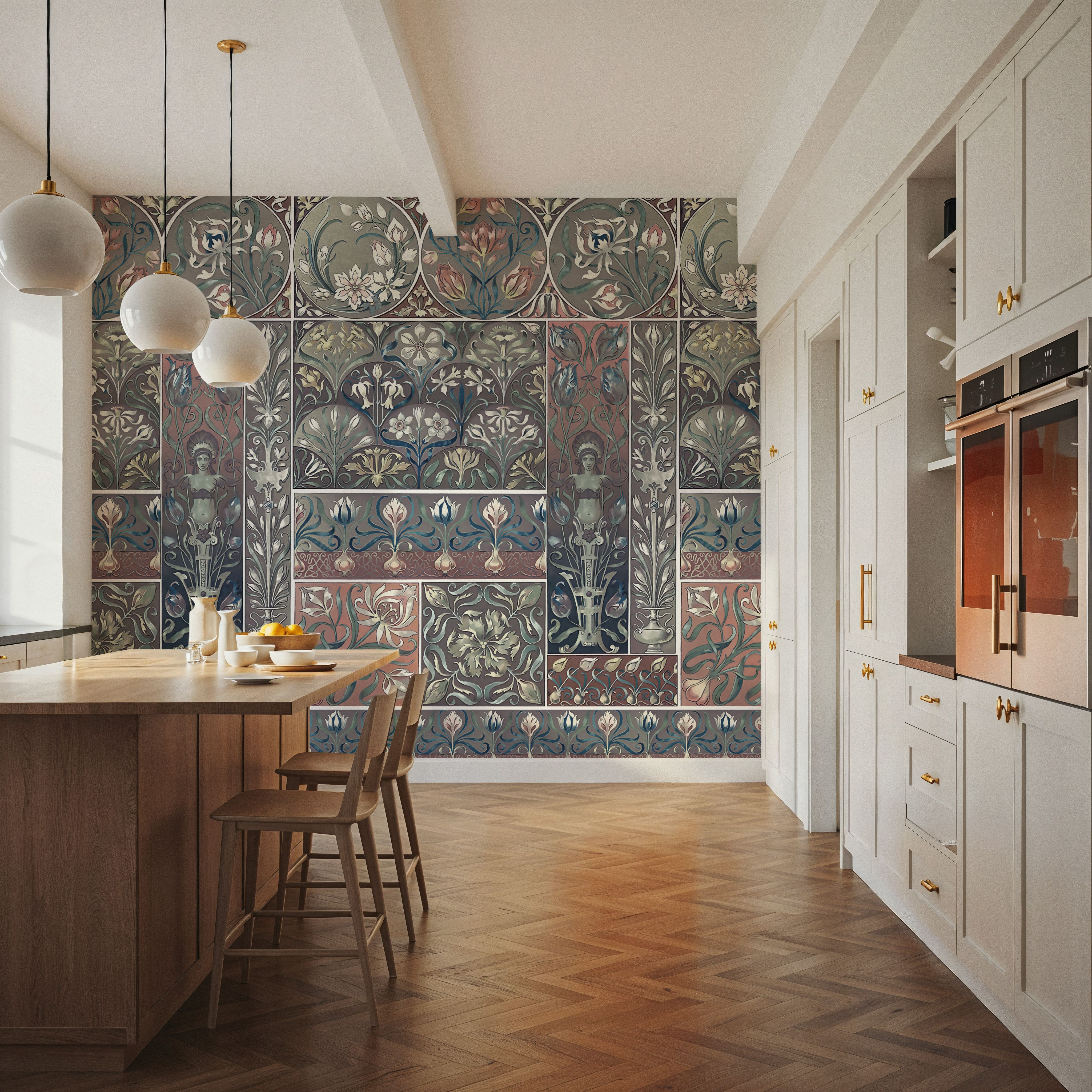 Art Deco Floral Wall