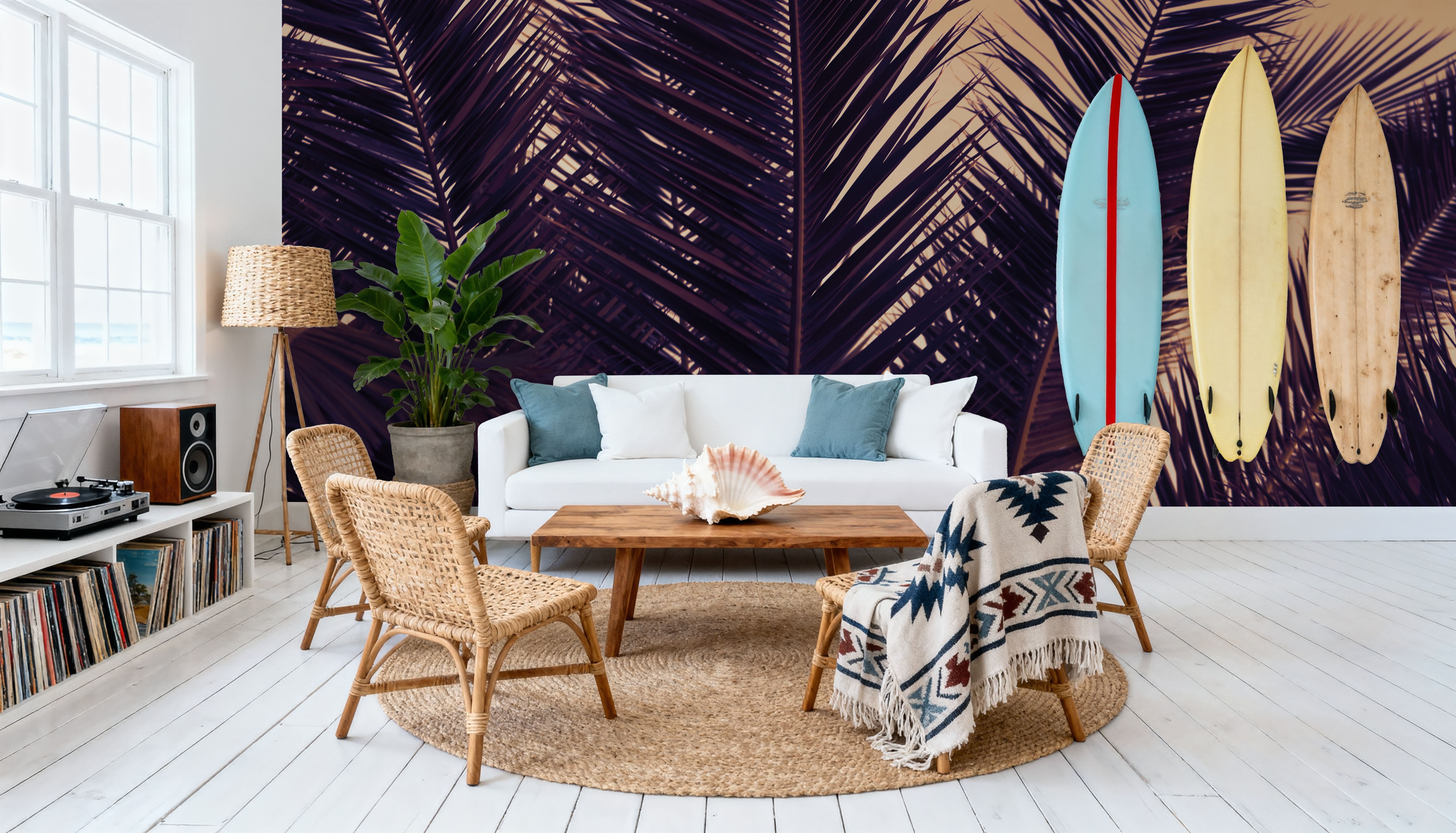 Shy Palm Leaves