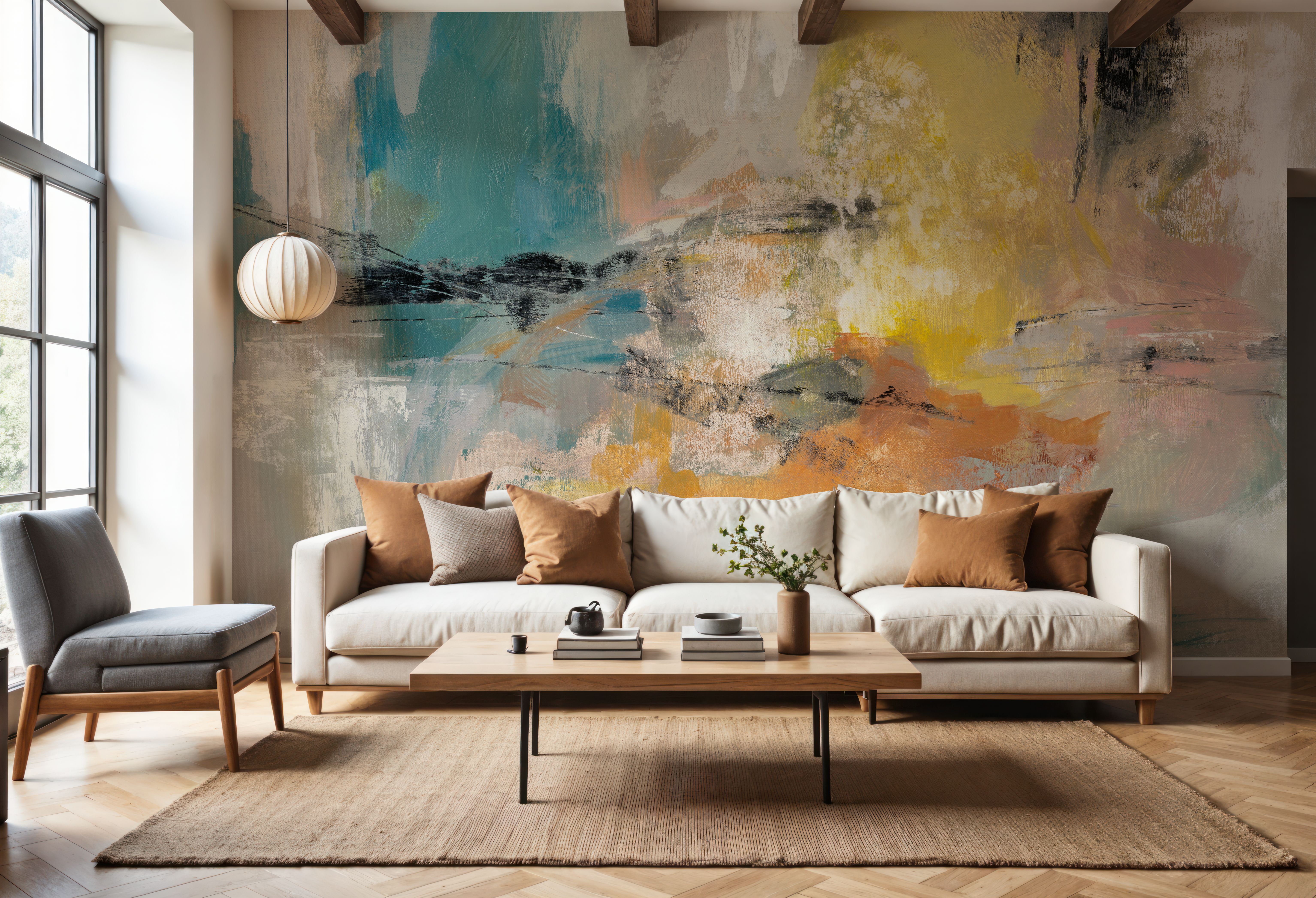 Sea And Land on Canvas, Wallpaper