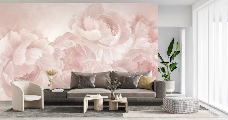 Peony Love premium wallpaper mural | Wallism | A creative revolution ...