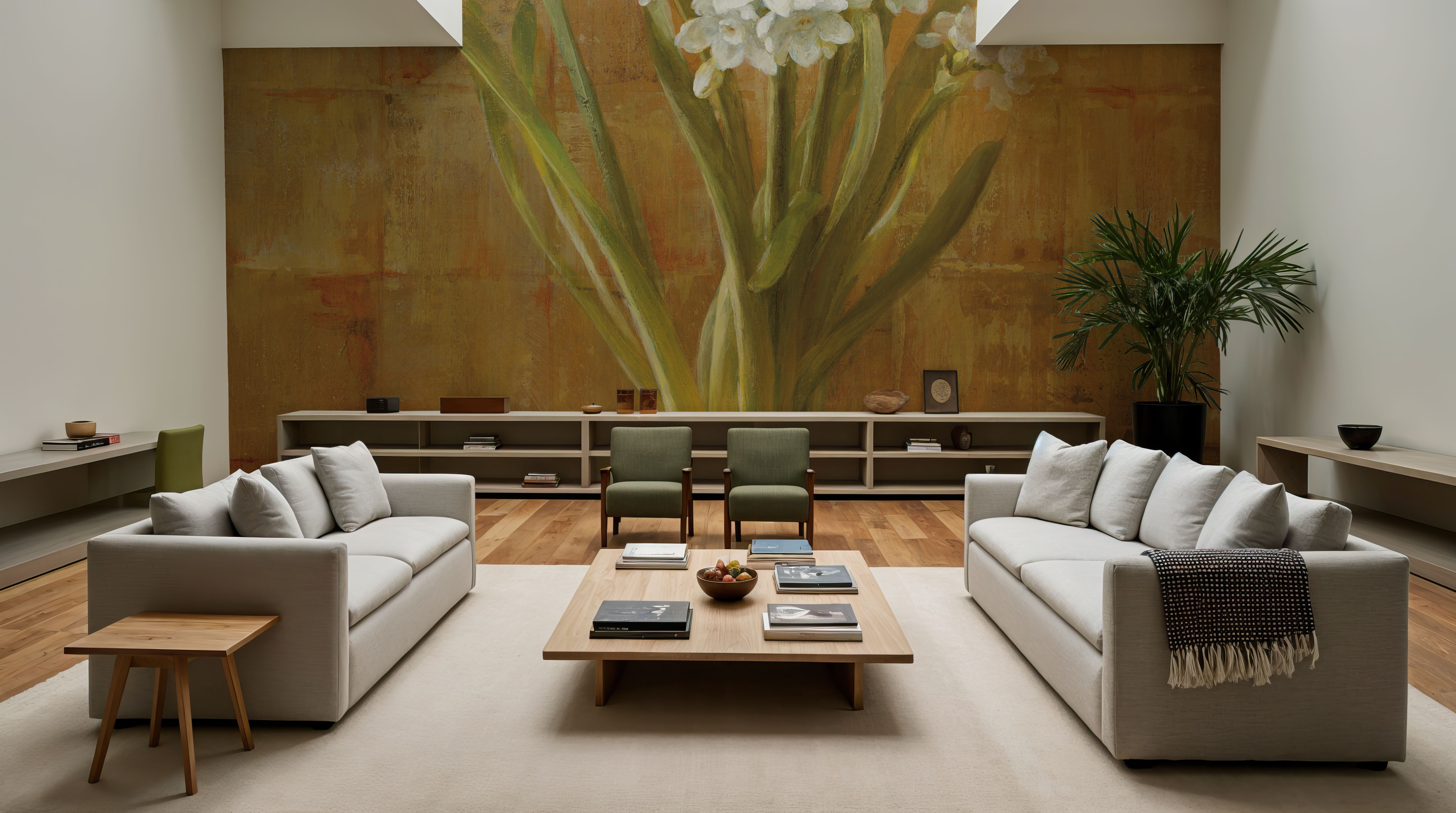 White Narcissus on Bronze